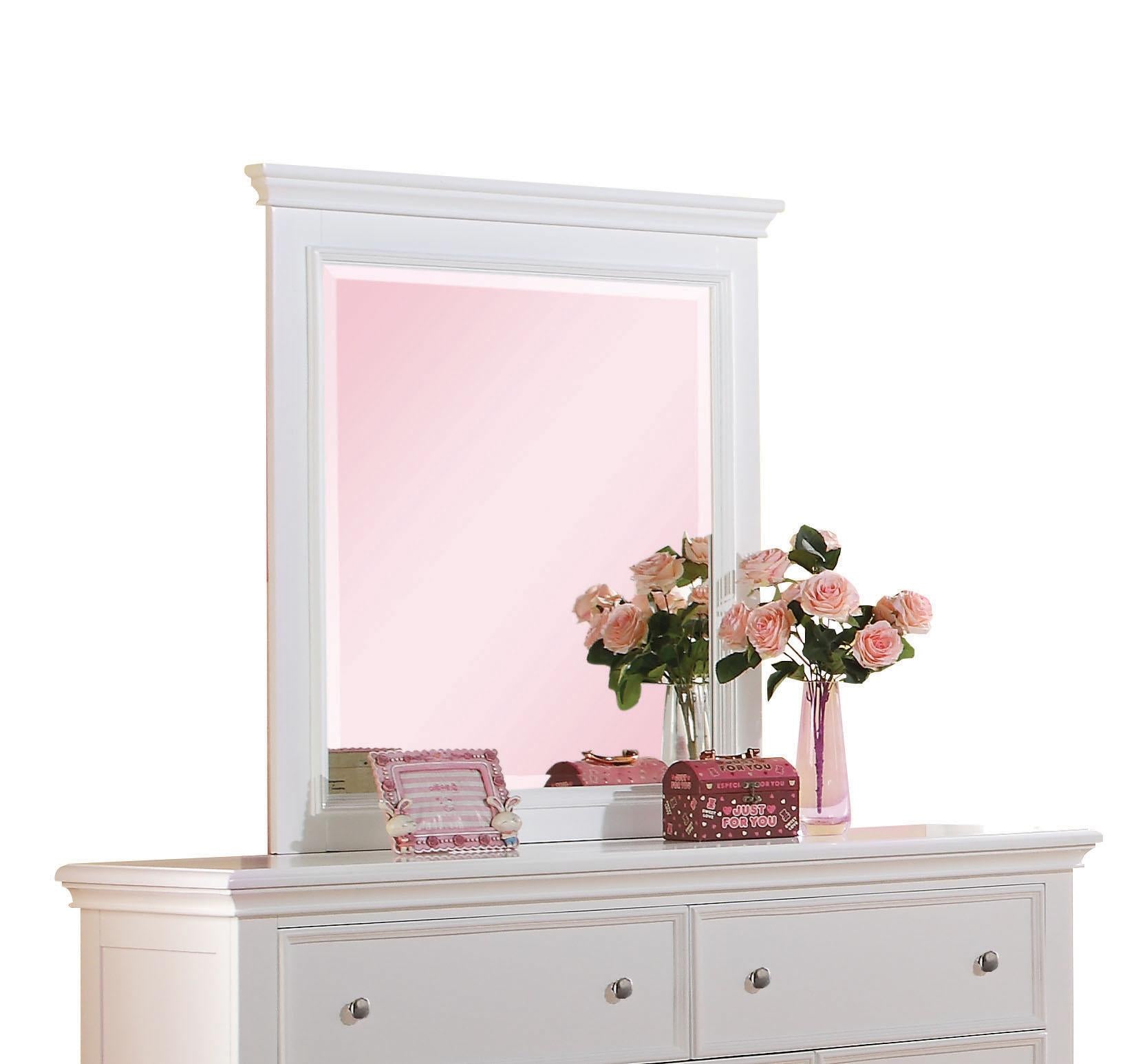 Lacey White Mirror - Luxury Home Furniture (MI)