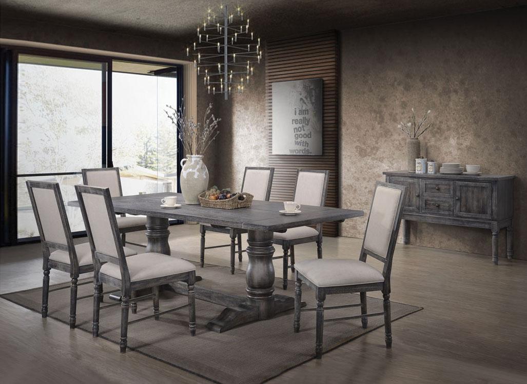 Leventis Weathered Gray Dining Table - Luxury Home Furniture (MI)