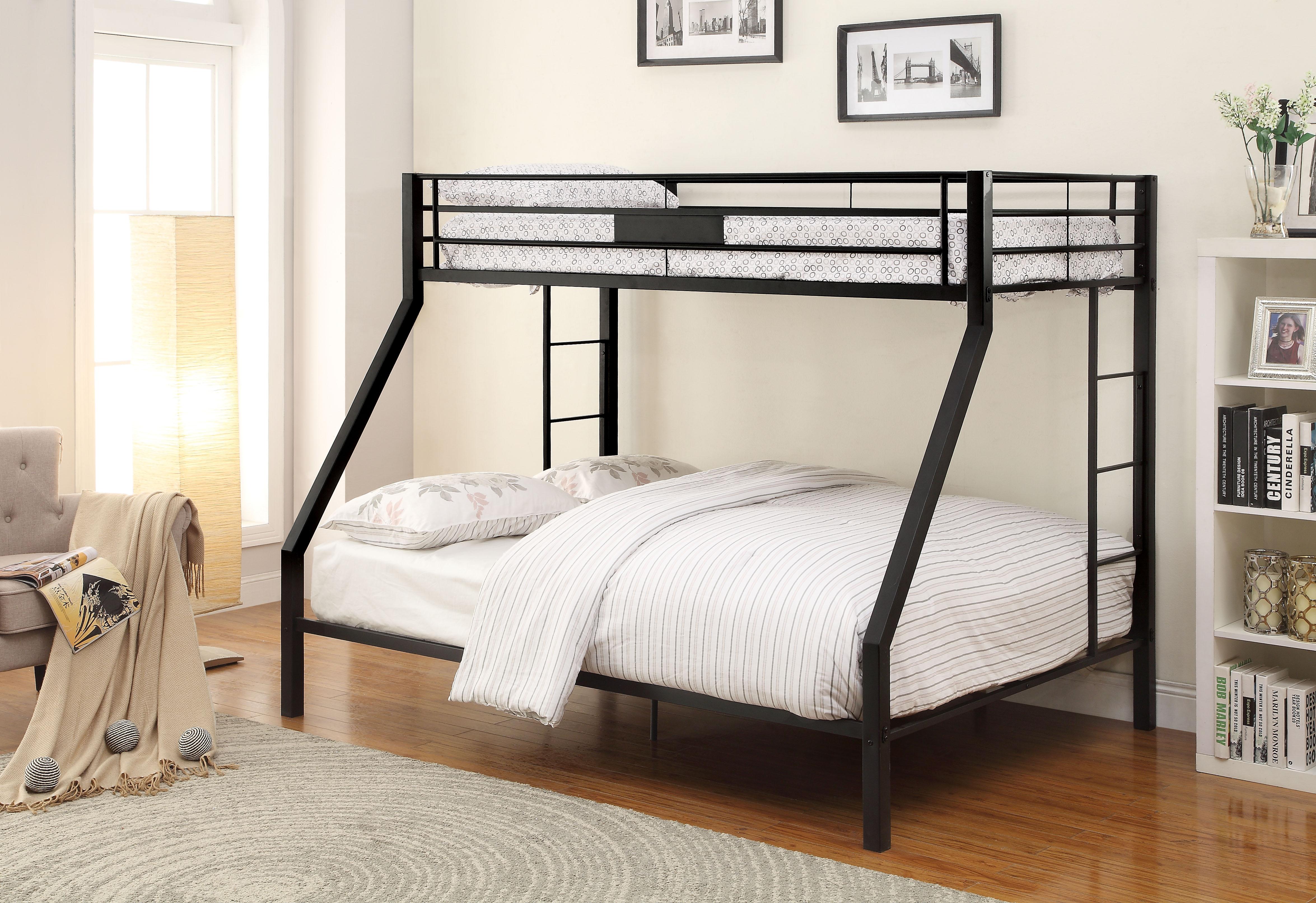 Limbra Sandy Black Bunk Bed (Twin XL/Queen) - Luxury Home Furniture (MI)