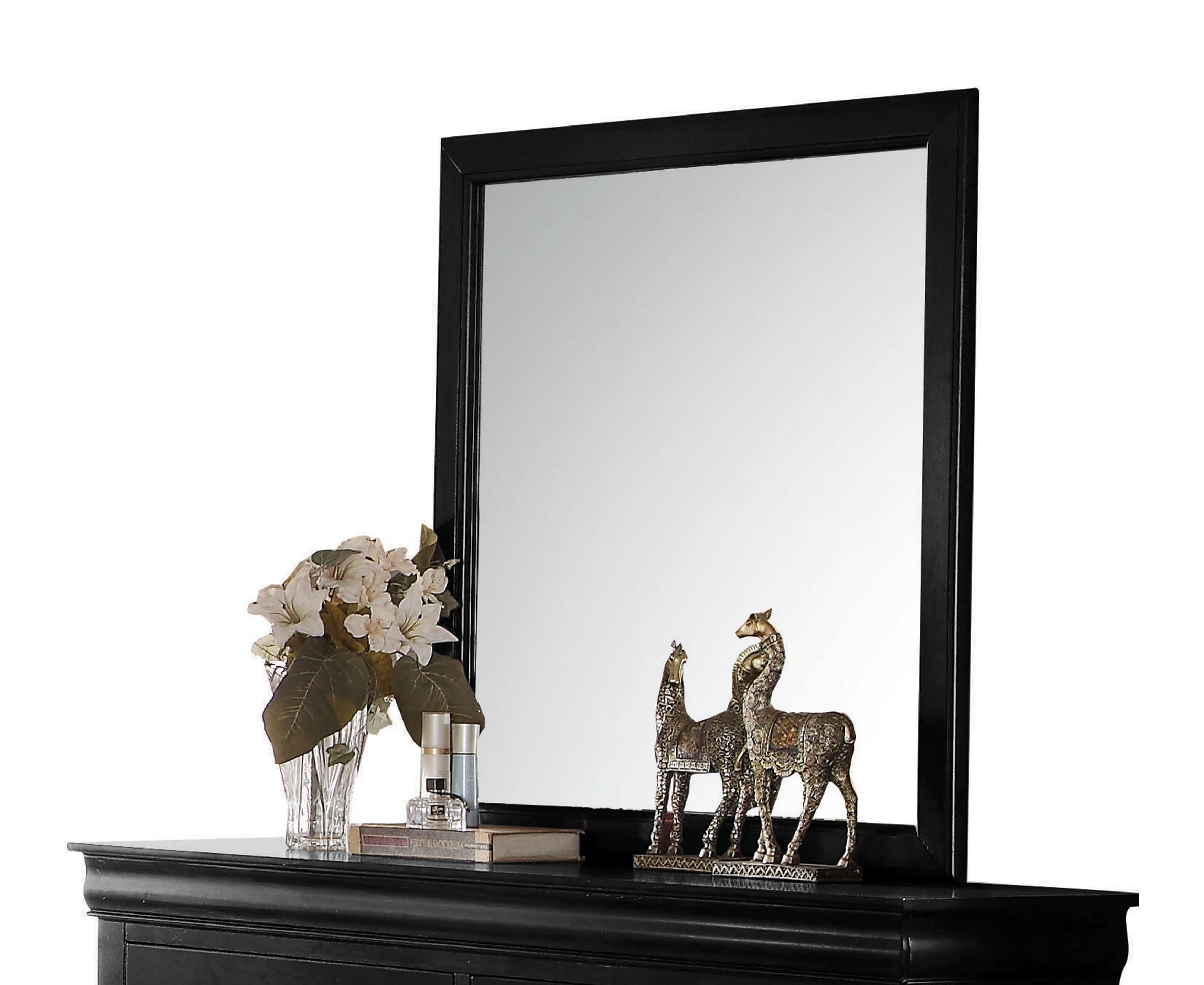 Louis Philippe Black Mirror - Luxury Home Furniture (MI)