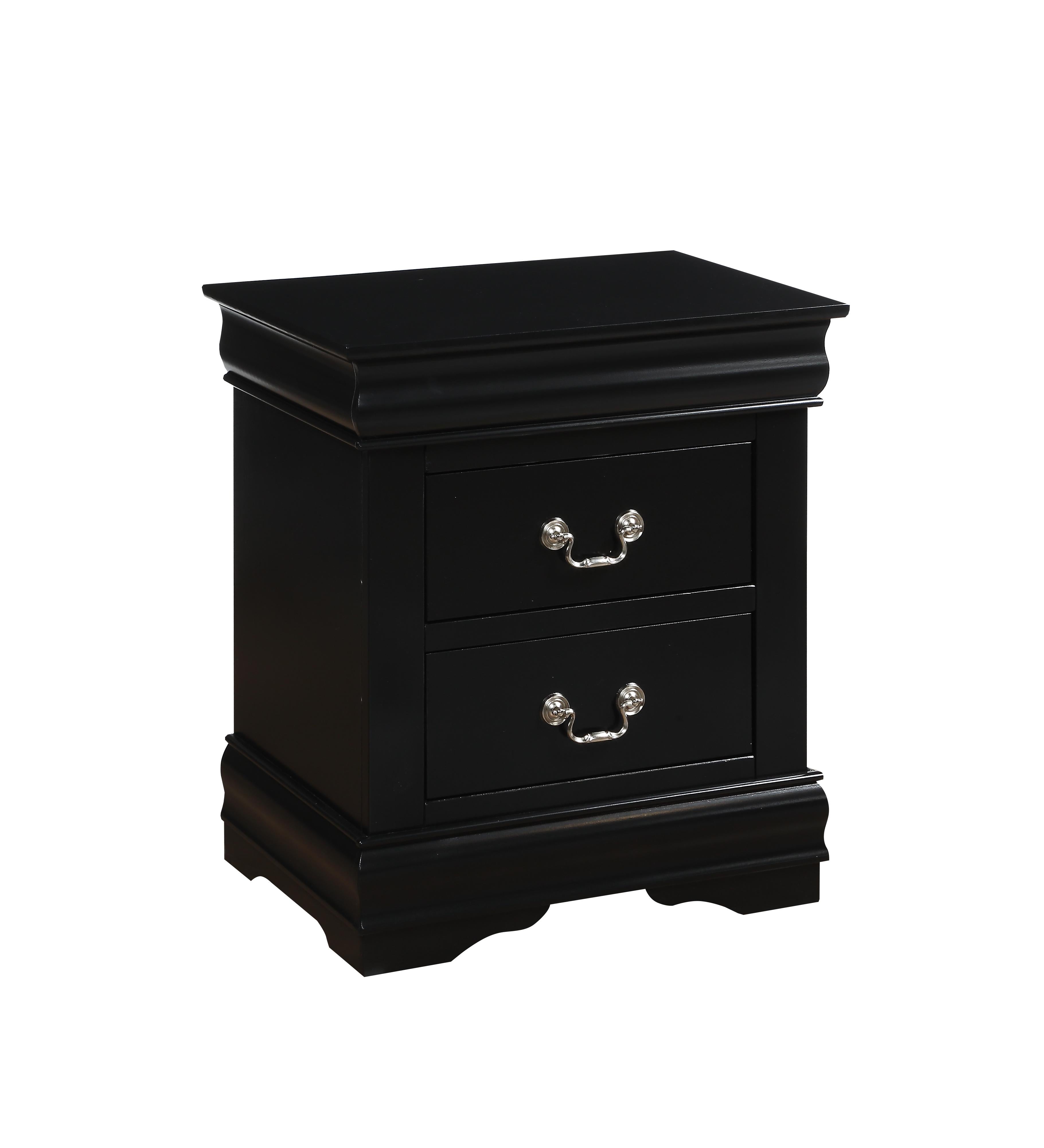 Louis Philippe Black Nightstand - Luxury Home Furniture (MI)