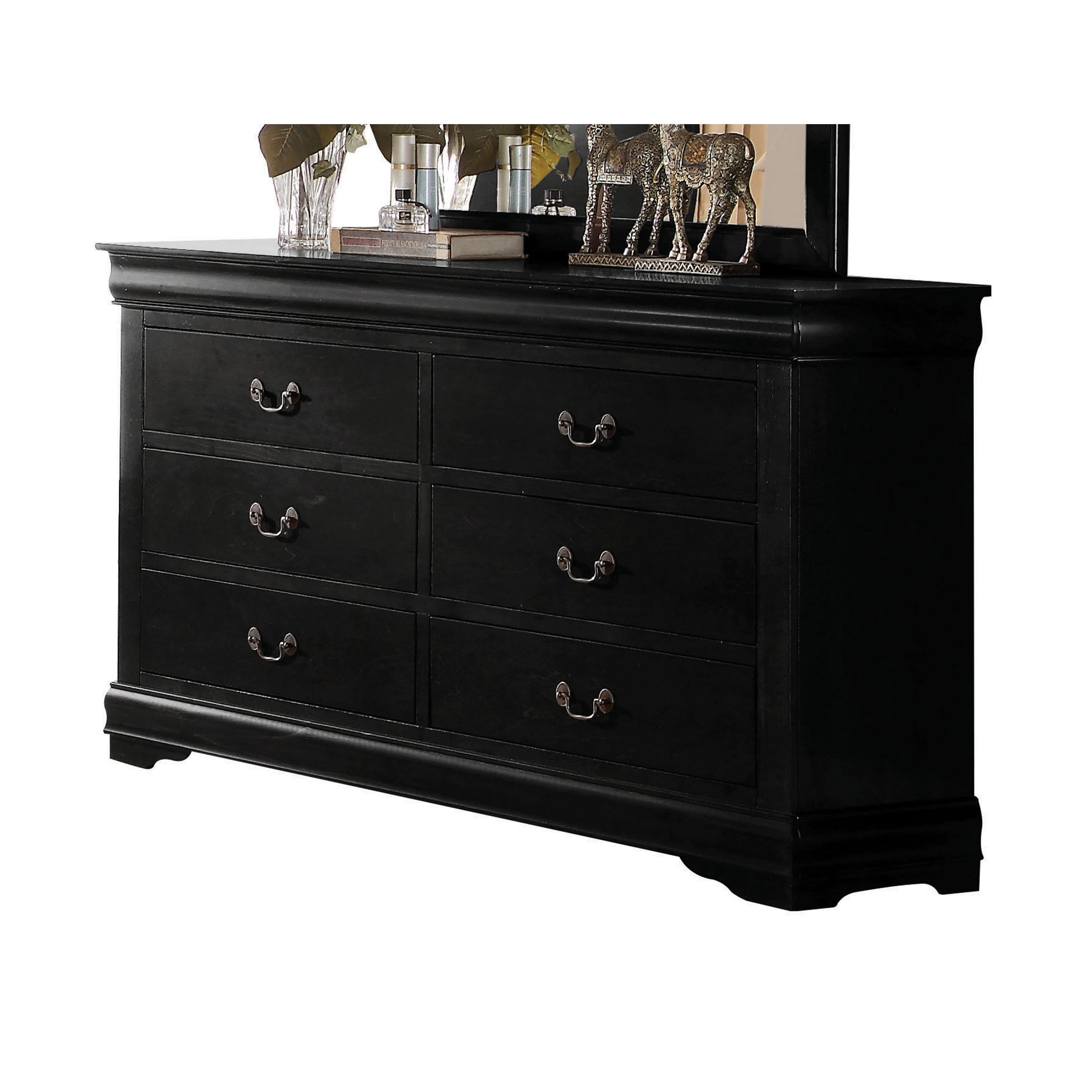 Louis Philippe Black Dresser - Luxury Home Furniture (MI)