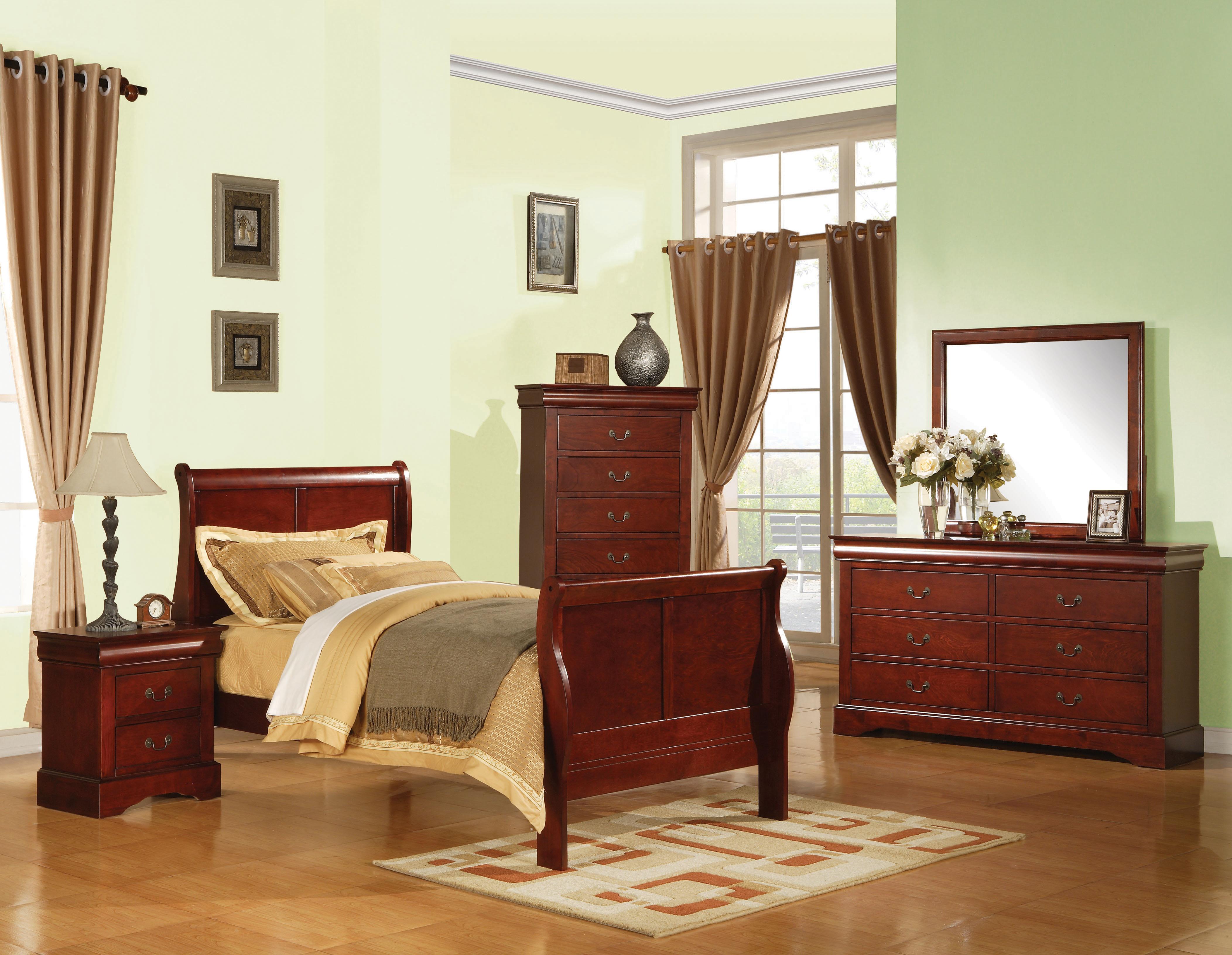 Louis Philippe III Cherry Twin Bed - Luxury Home Furniture (MI)