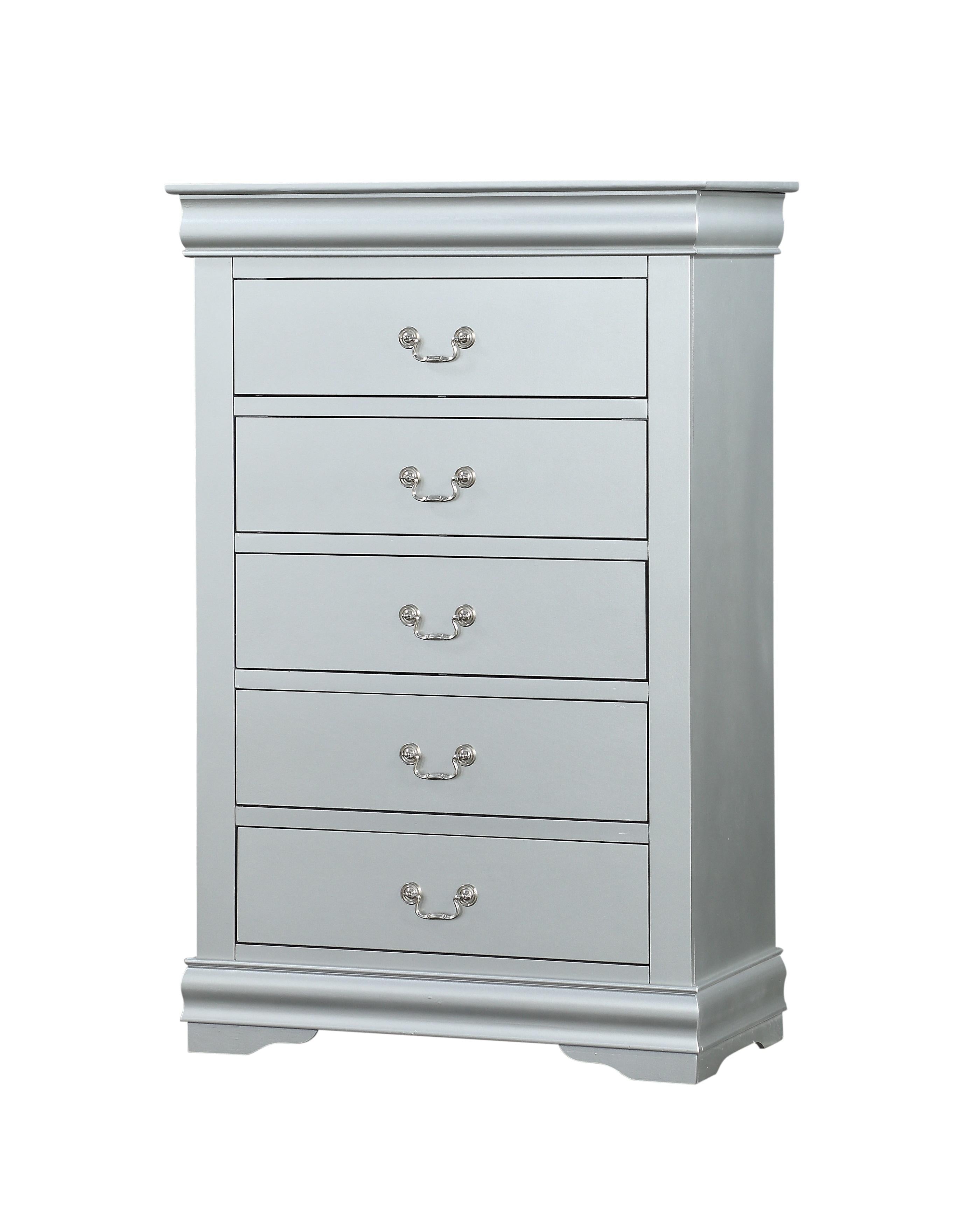 Louis Philippe Platinum Chest - Luxury Home Furniture (MI)