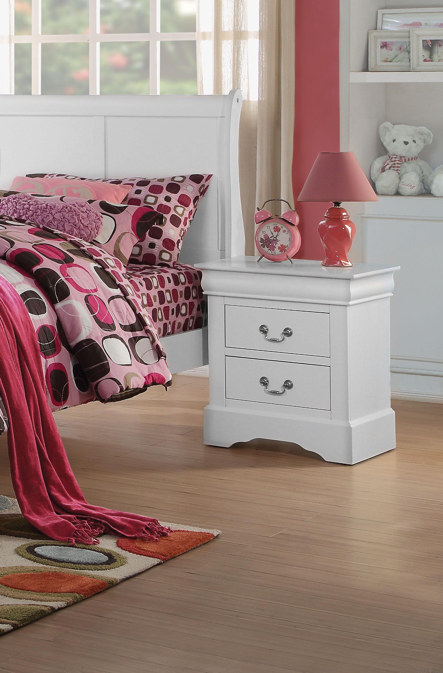 Louis Philippe III White Nightstand - Luxury Home Furniture (MI)