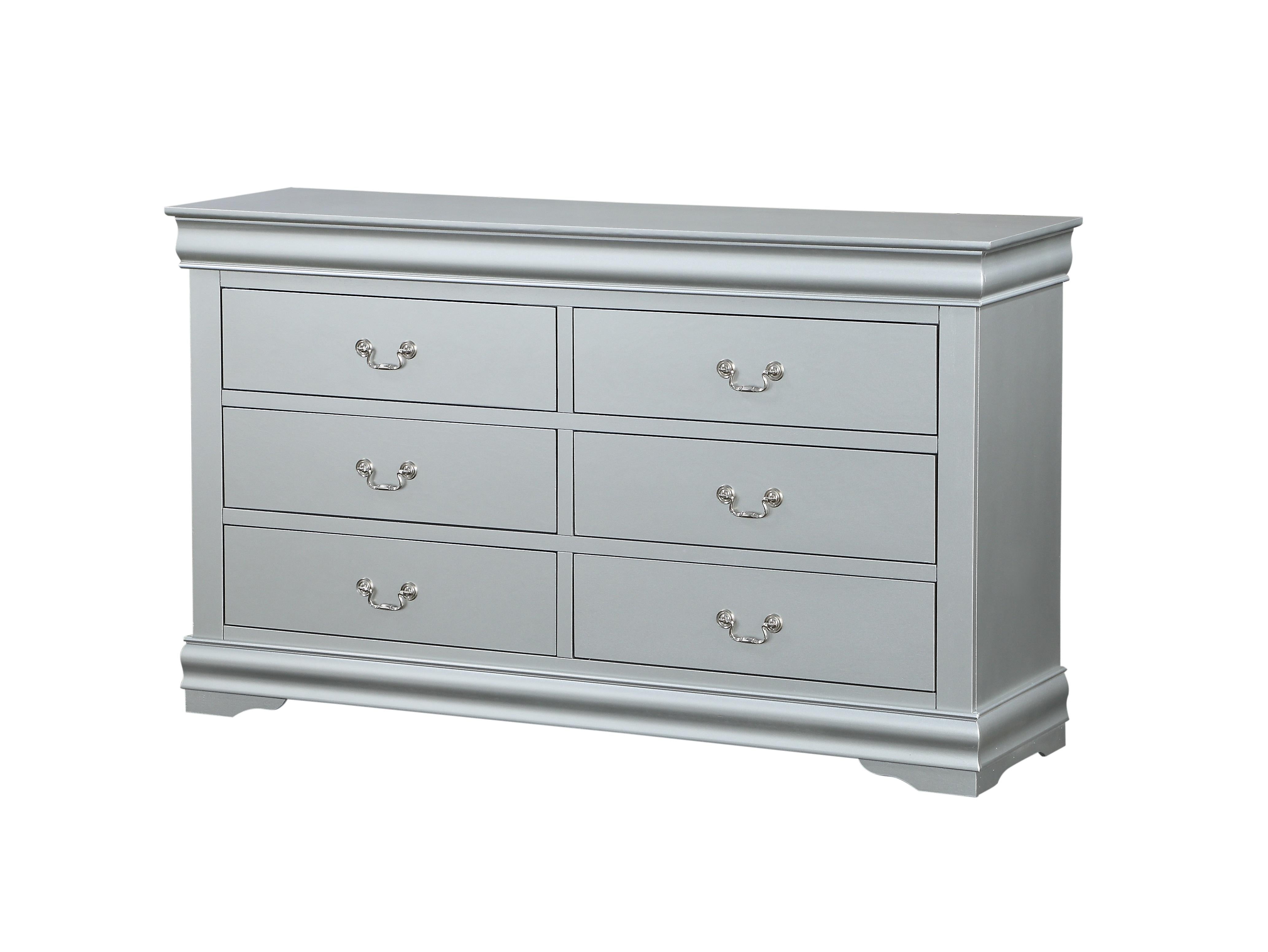 Louis Philippe Platinum Dresser - Luxury Home Furniture (MI)