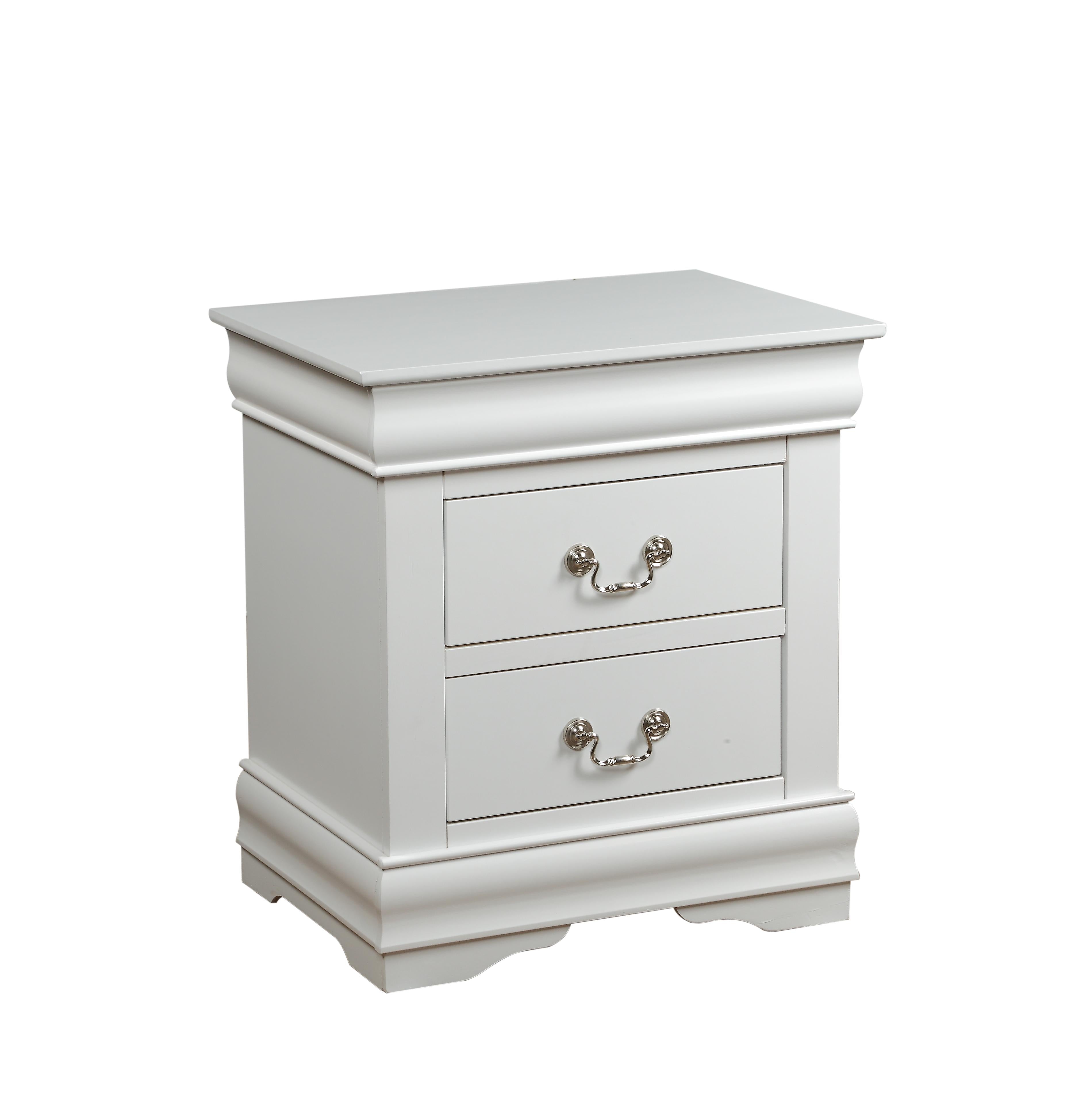 Louis Philippe White Nightstand - Luxury Home Furniture (MI)