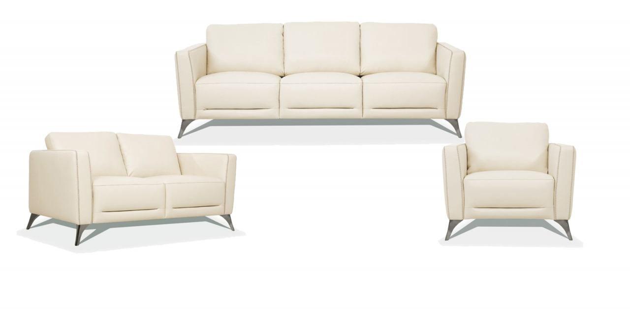 Malaga Cream Leather Sofa - Luxury Home Furniture (MI)
