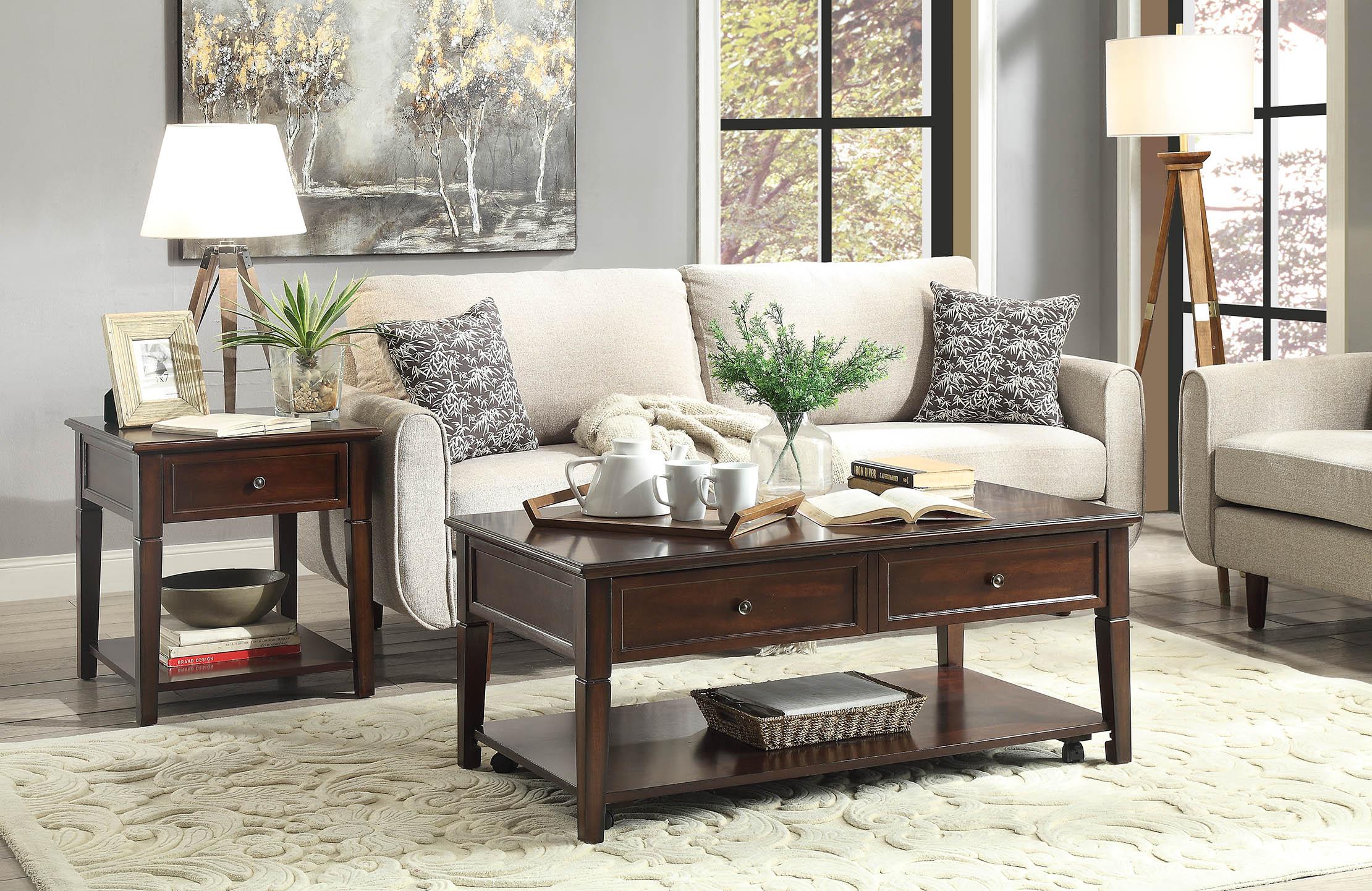 Malachi Walnut Coffee Table - Luxury Home Furniture (MI)