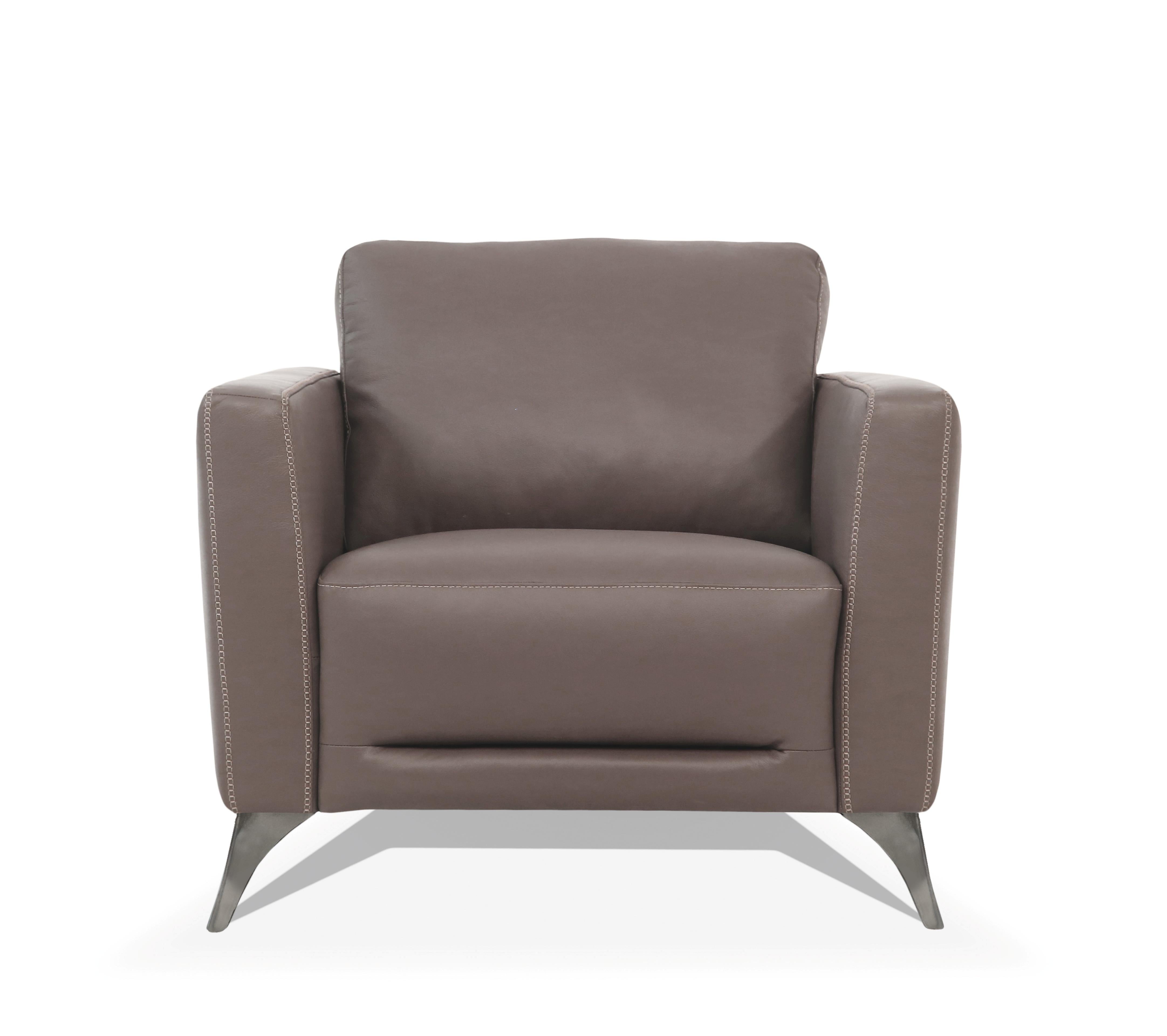 Malaga Taupe Leather Chair - Luxury Home Furniture (MI)