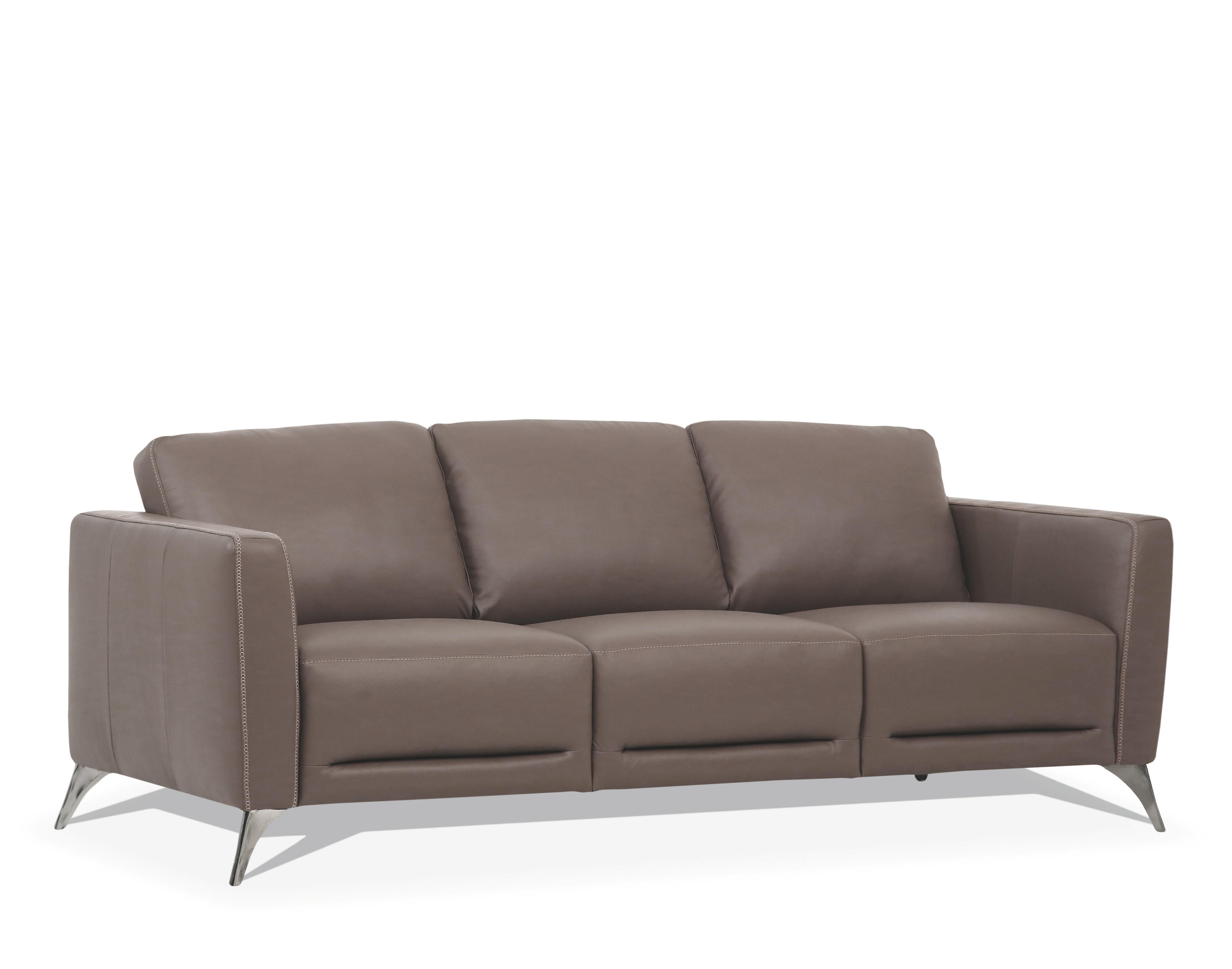 Malaga Taupe Leather Sofa - Luxury Home Furniture (MI)