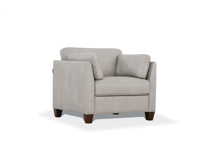 Matias Dusty White Leather Chair - Luxury Home Furniture (MI)
