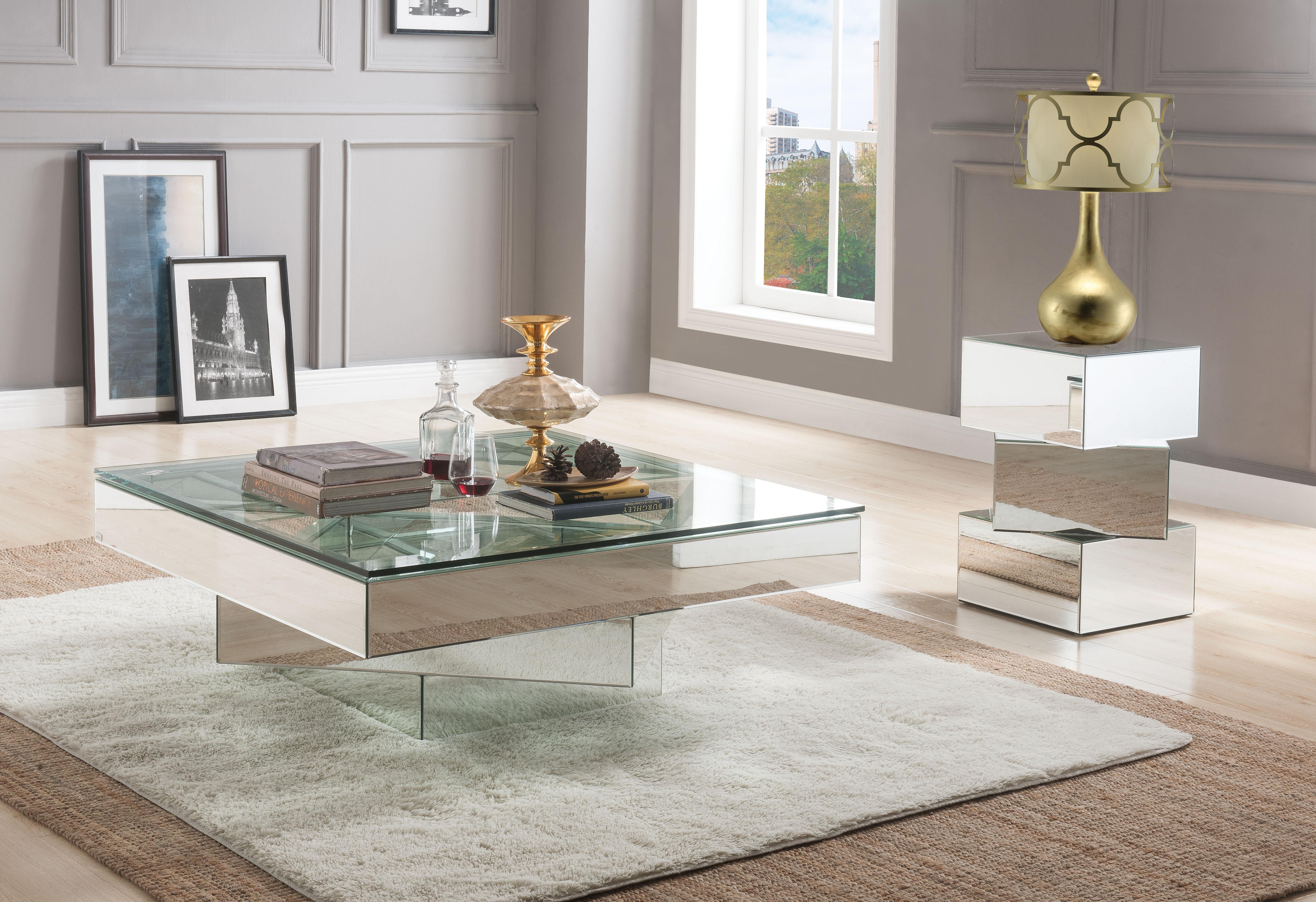 Meria Mirrored Coffee Table - Luxury Home Furniture (MI)
