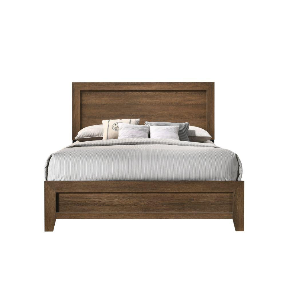 Miquell - Queen Bed - Brown, Light - 84" - Luxury Home Furniture (MI)