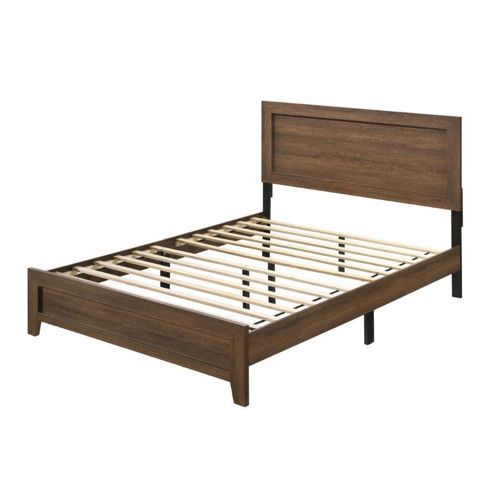 Miquell - Queen Bed - Brown, Light - 84" - Luxury Home Furniture (MI)