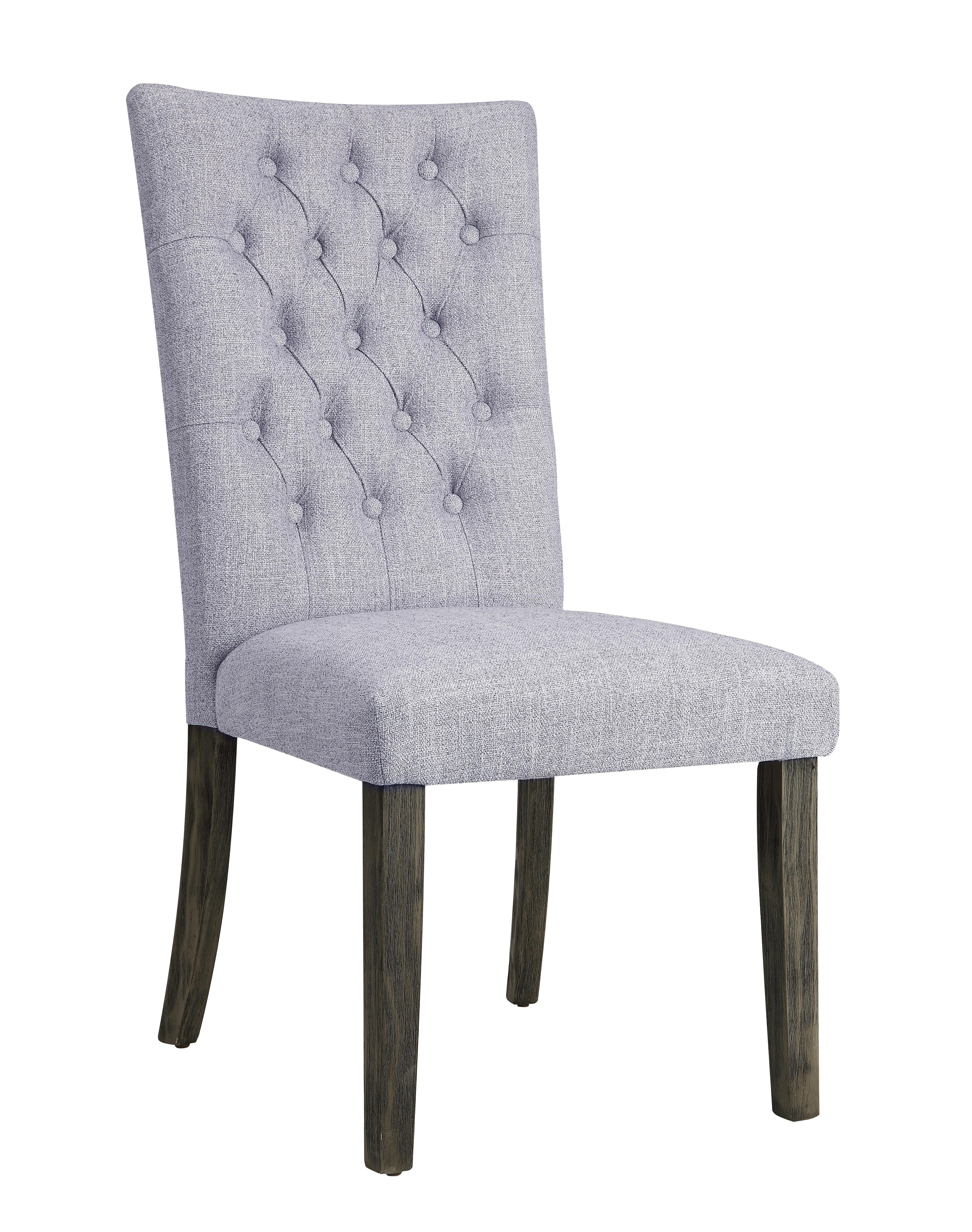 Merel Gray Linen & Gray Oak Side Chair - Luxury Home Furniture (MI)