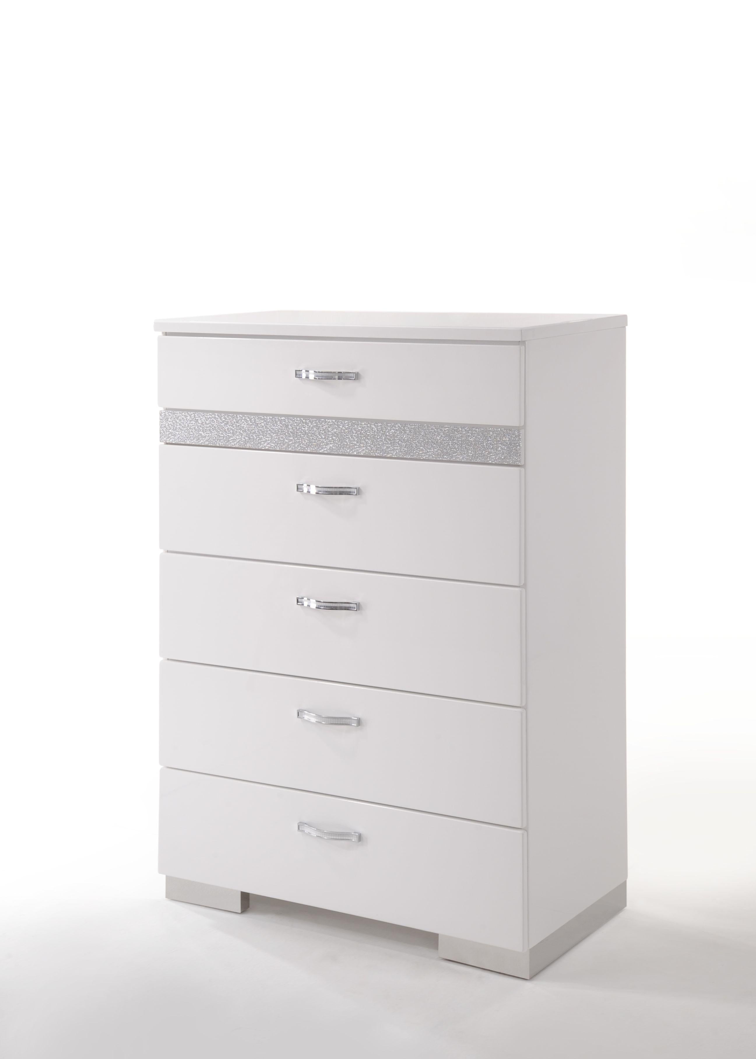 Naima II White High Gloss Chest - Luxury Home Furniture (MI)