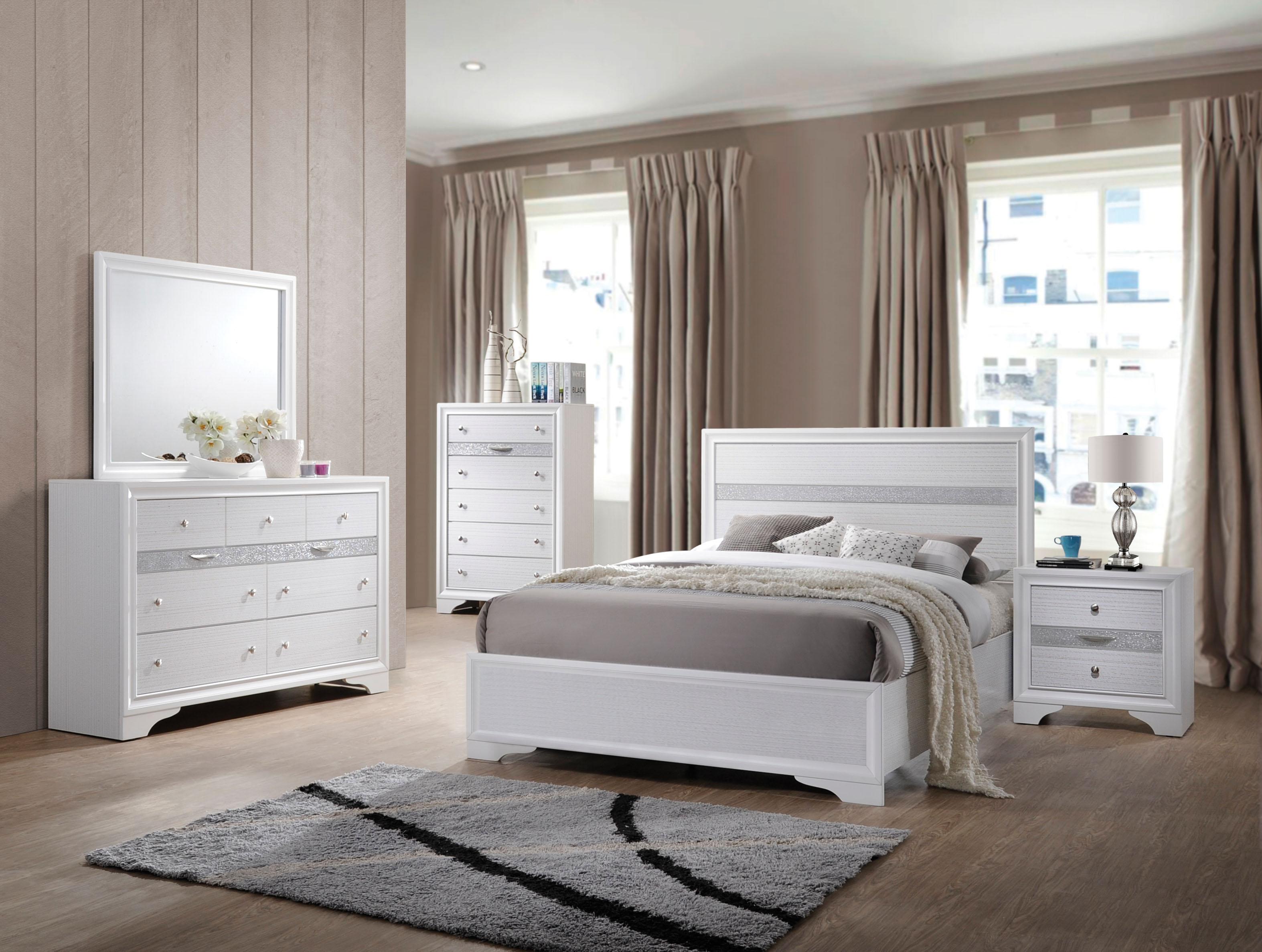 Naima White Twin Bed - Luxury Home Furniture (MI)