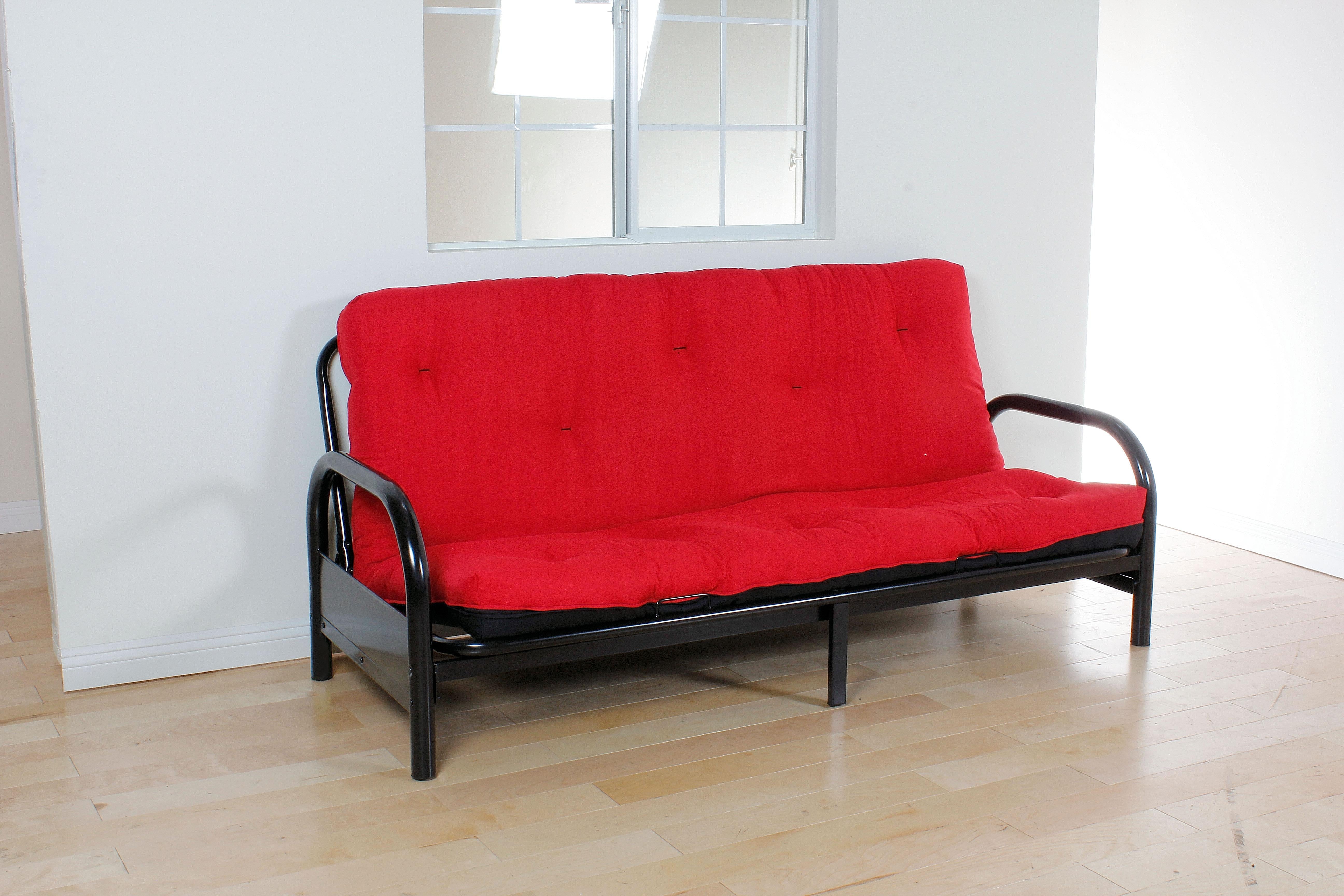 Nabila Red & Black Full Futon Mattress, 6"H - Luxury Home Furniture (MI)
