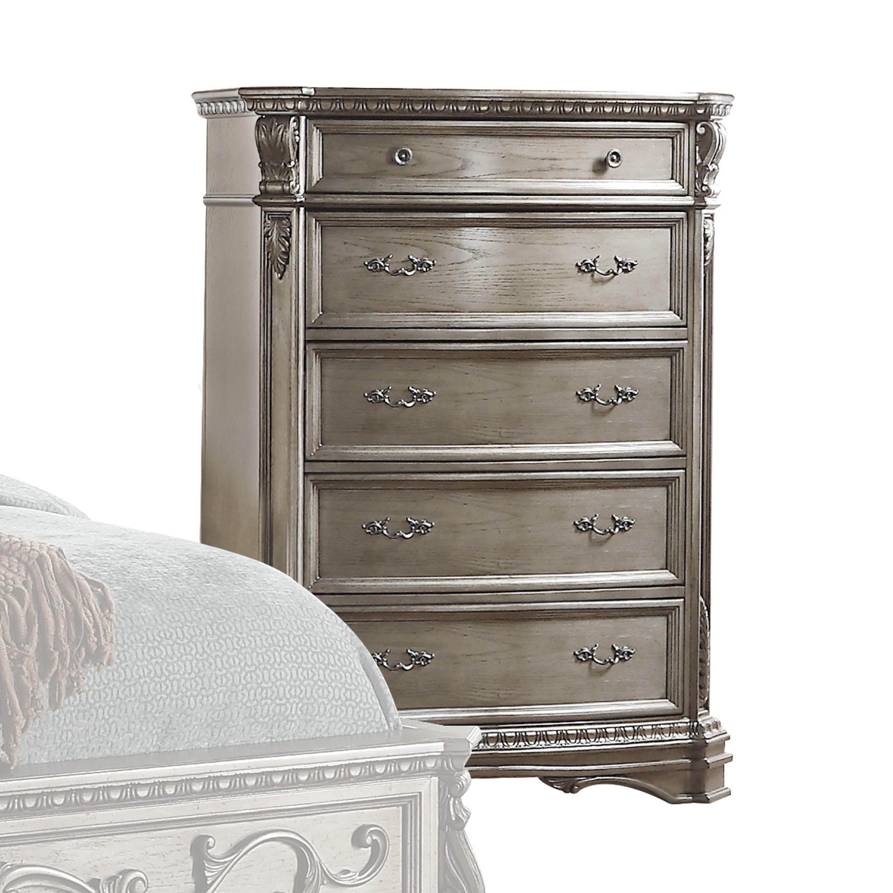 Northville Antique Silver Chest - Luxury Home Furniture (MI)