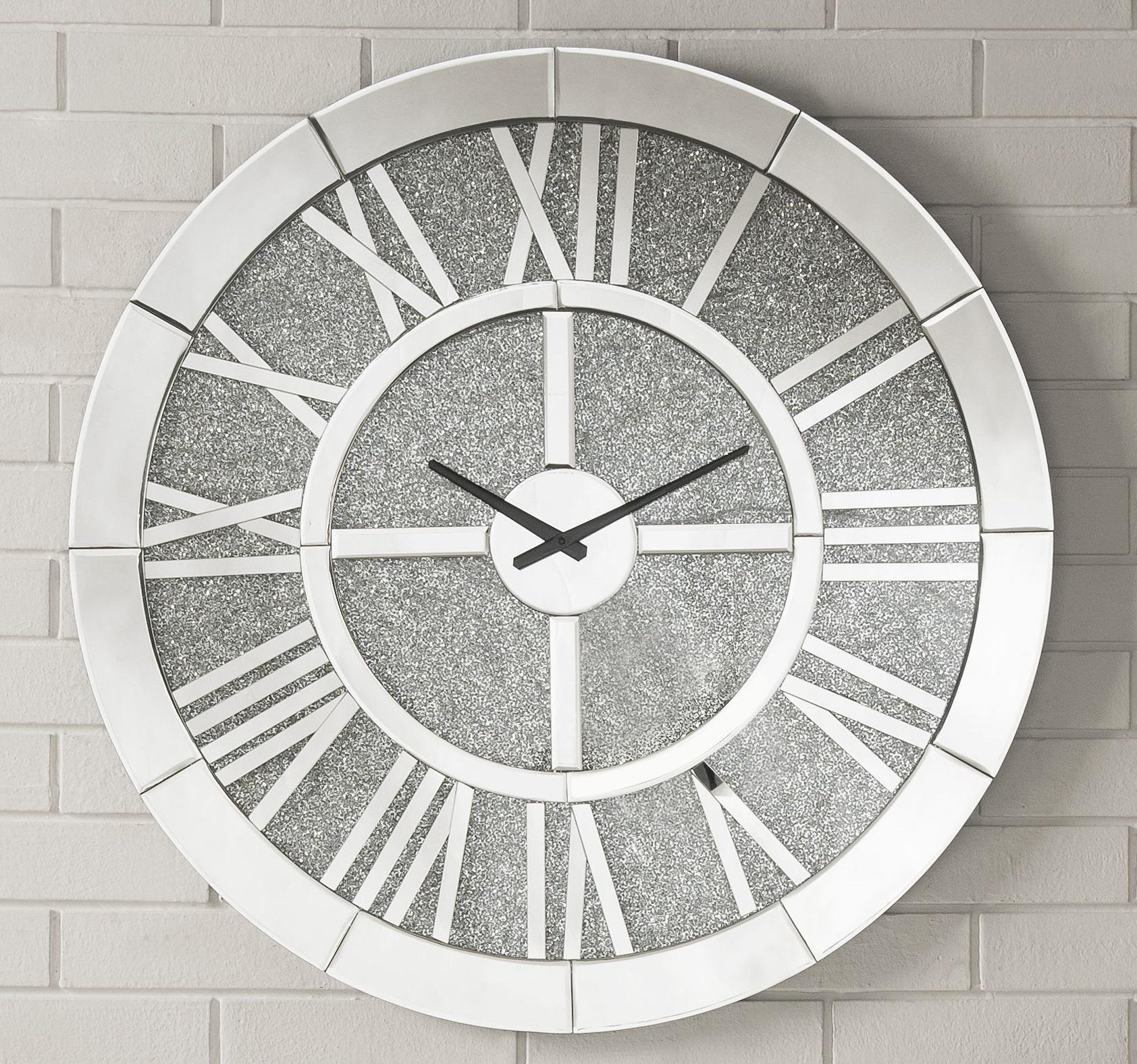 Nowles Mirrored Wall Clock - Luxury Home Furniture (MI)
