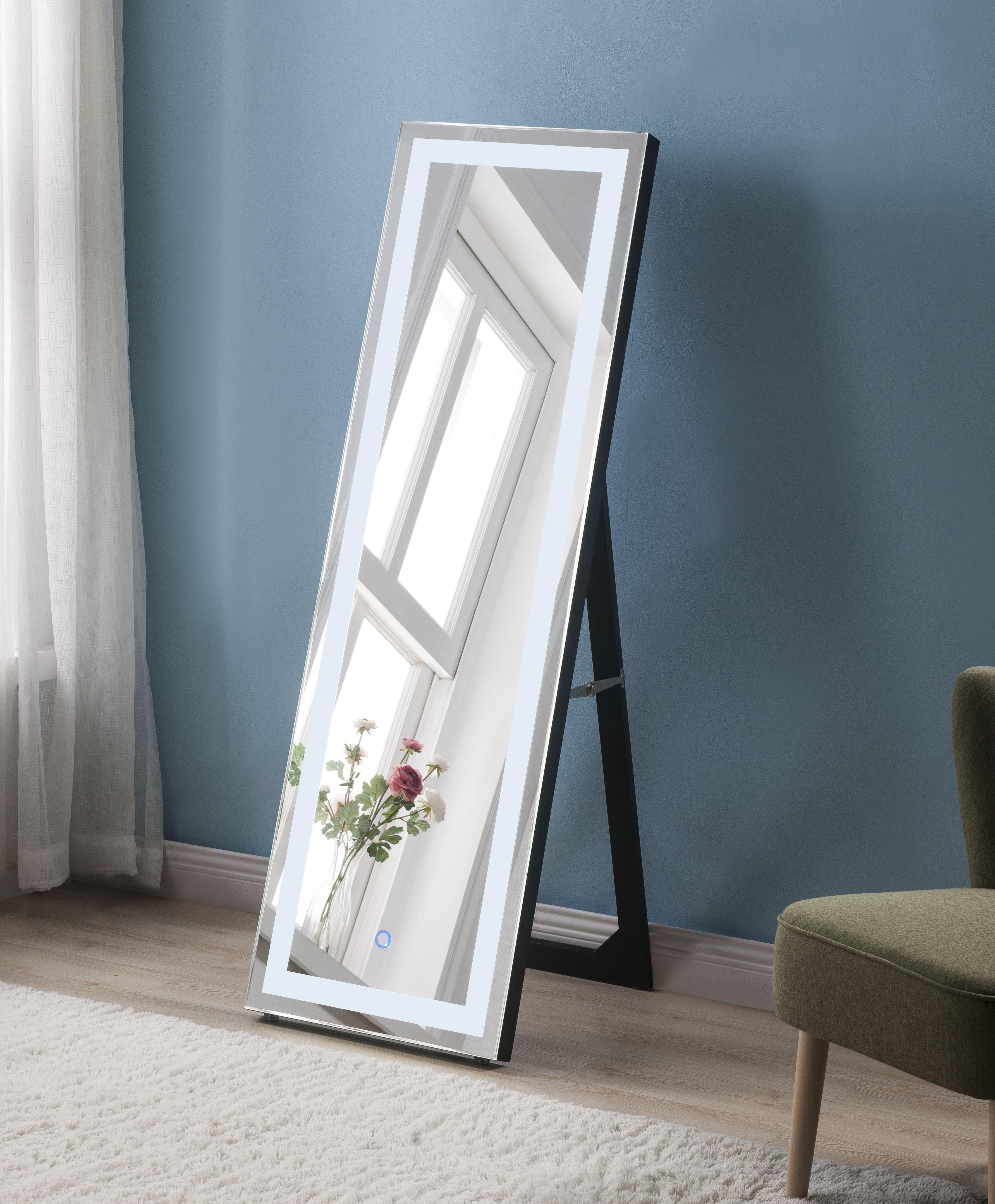 Nyoka Mirrored Floor Mirror (LED) - Luxury Home Furniture (MI)