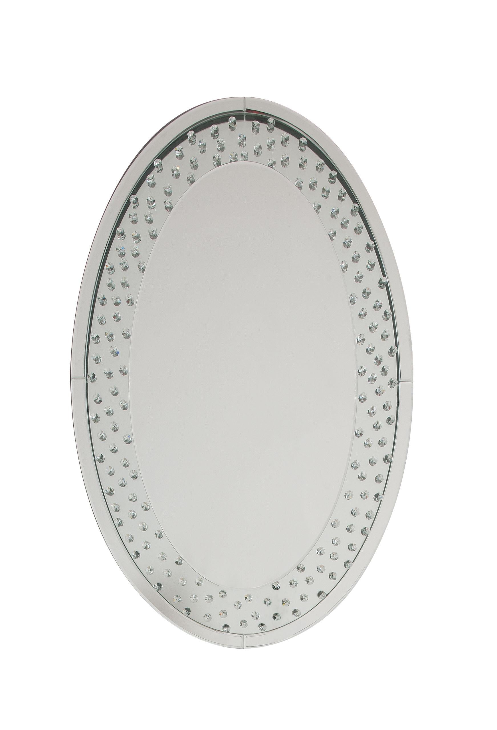 Nysa Mirrored & Faux Crystals Wall Decor - Luxury Home Furniture (MI)