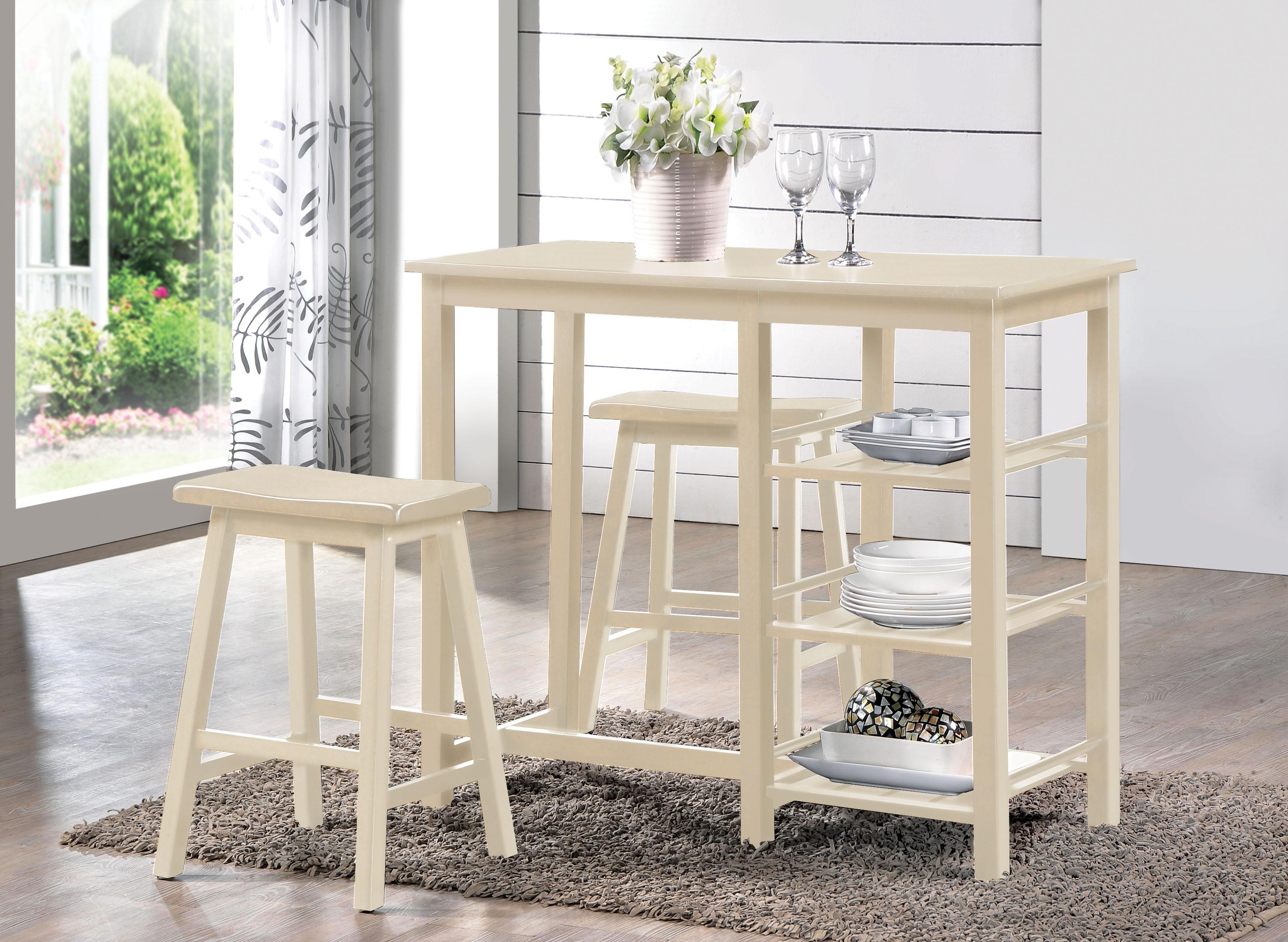 Nyssa Buttermilk Counter Height Set (3Pc Pk) - Luxury Home Furniture (MI)