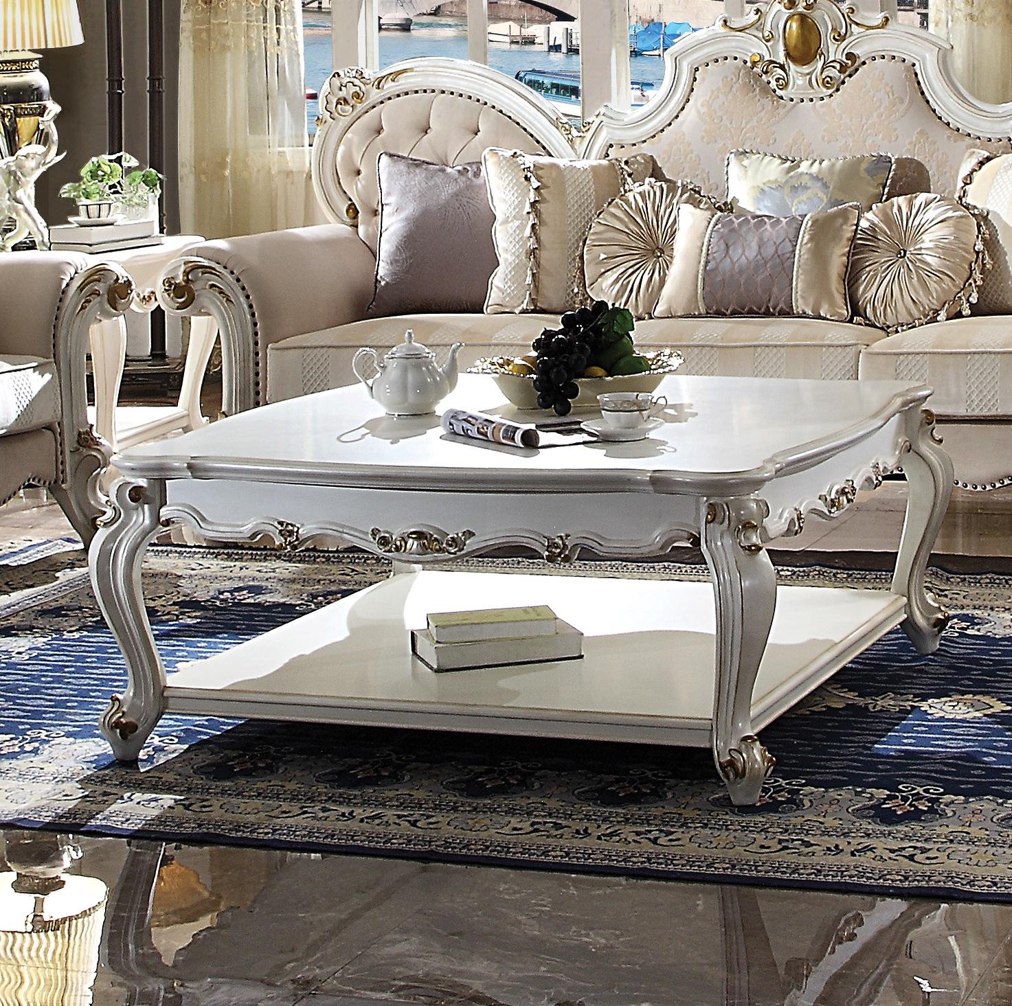 Picardy Antique Pearl Coffee Table - Luxury Home Furniture (MI)