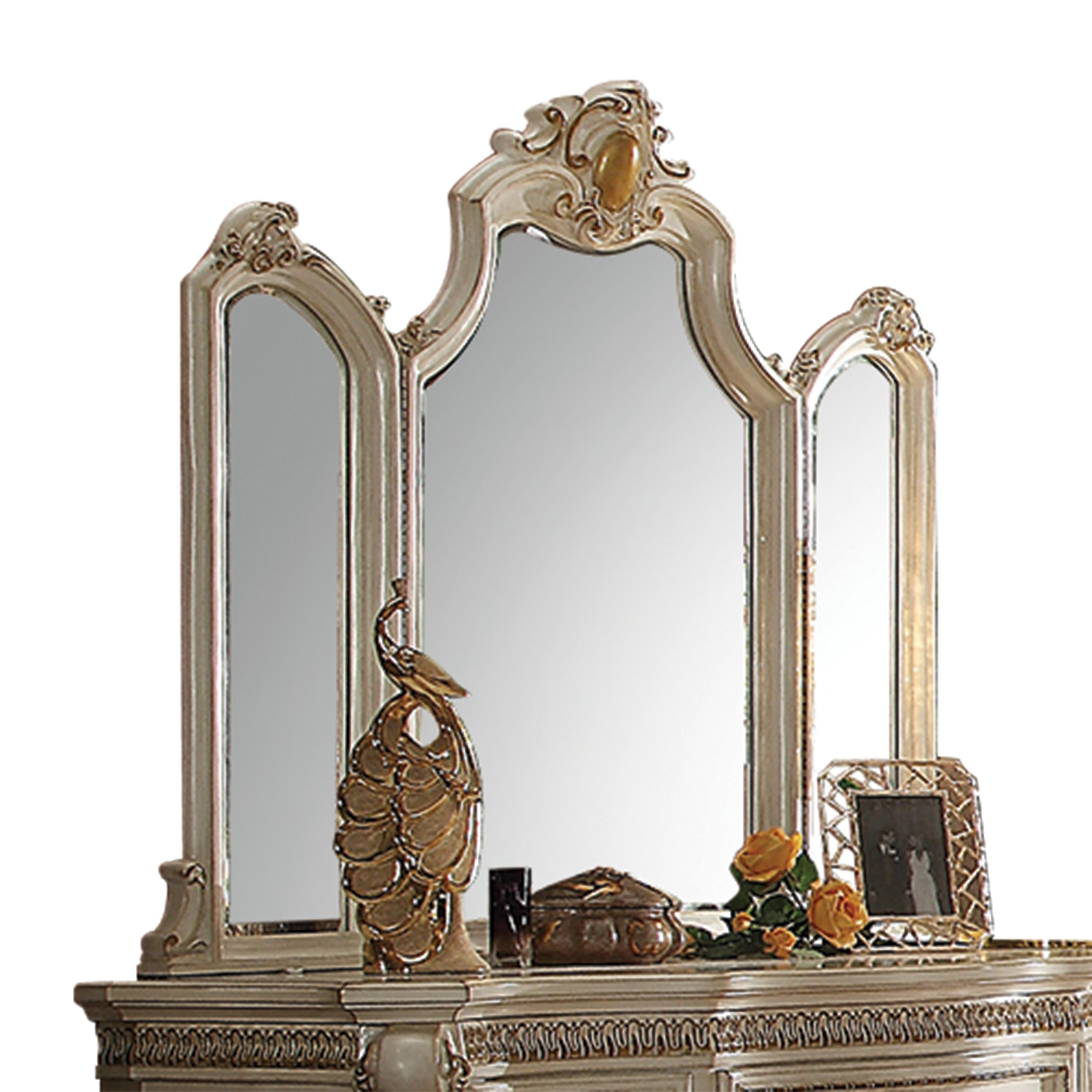 Picardy Antique Pearl Mirror - Luxury Home Furniture (MI)