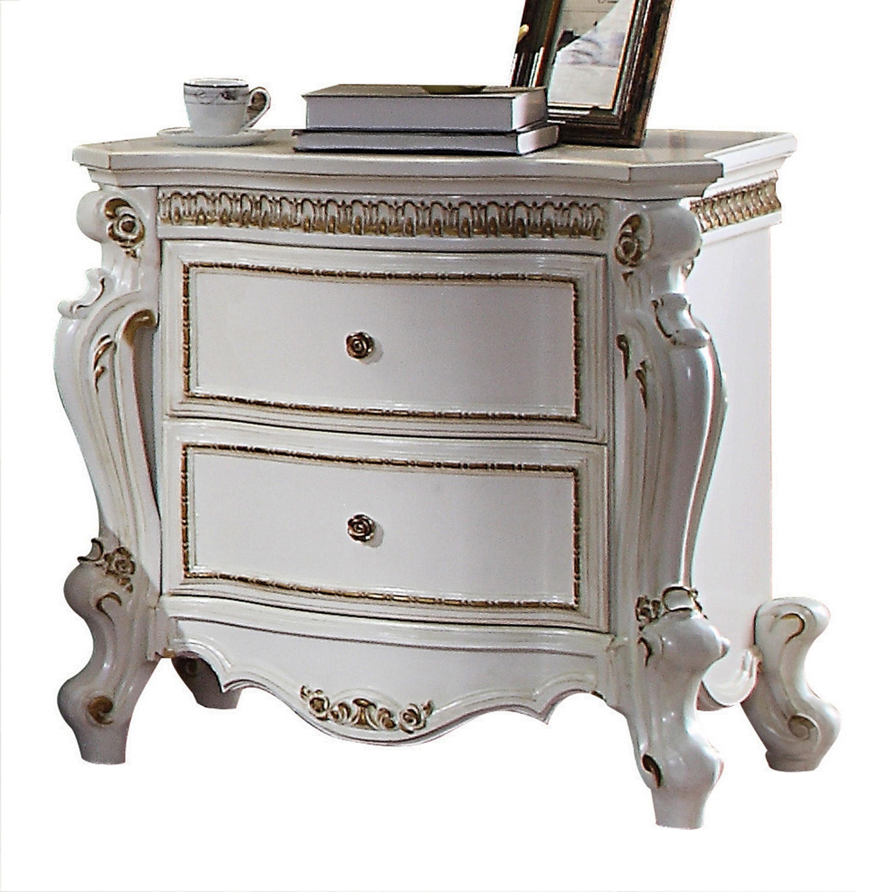 Picardy Antique Pearl Nightstand - Luxury Home Furniture (MI)
