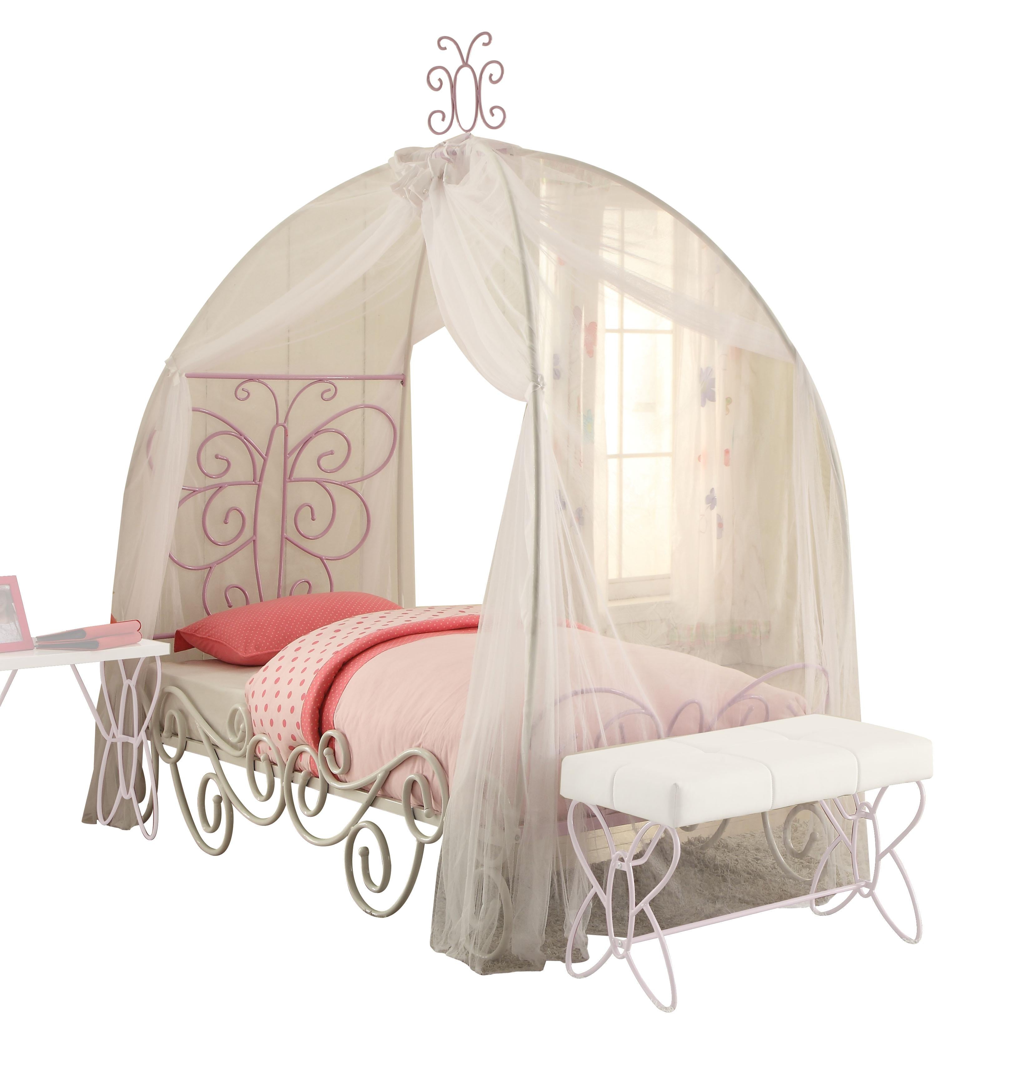 Priya II White & Light Purple Full Bed - Luxury Home Furniture (MI)