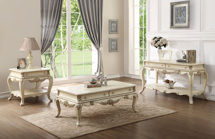 Ragenardus Antique White Coffee Table - Luxury Home Furniture (MI)