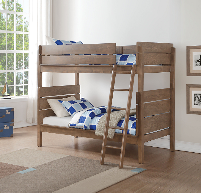 Ranta Antique Oak Bunk Bed (Twin/Twin) - Luxury Home Furniture (MI)
