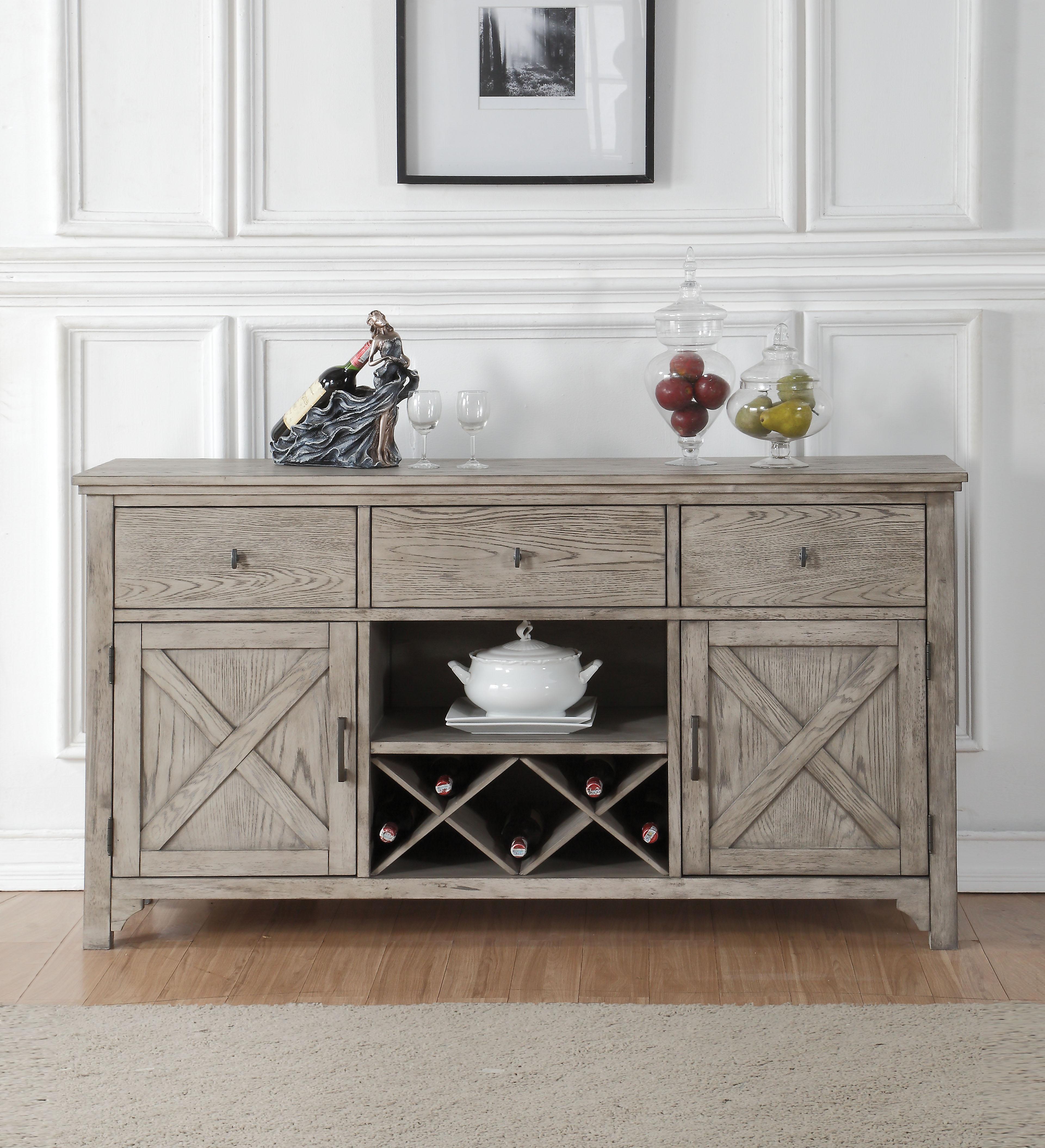 Rocky Gray Oak Server - Luxury Home Furniture (MI)