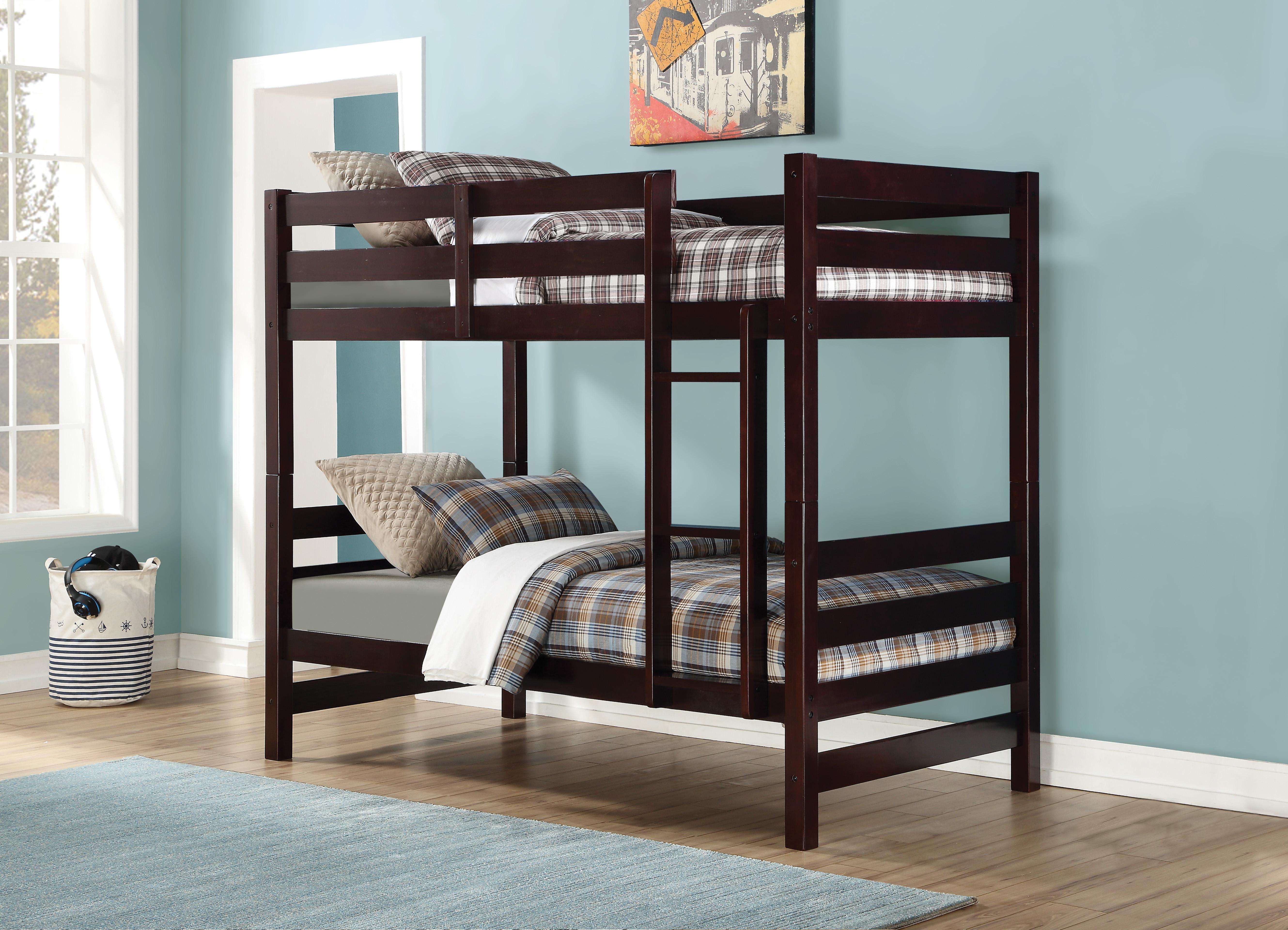 Ronnie Espresso Bunk Bed (Twin/Twin) - Luxury Home Furniture (MI)