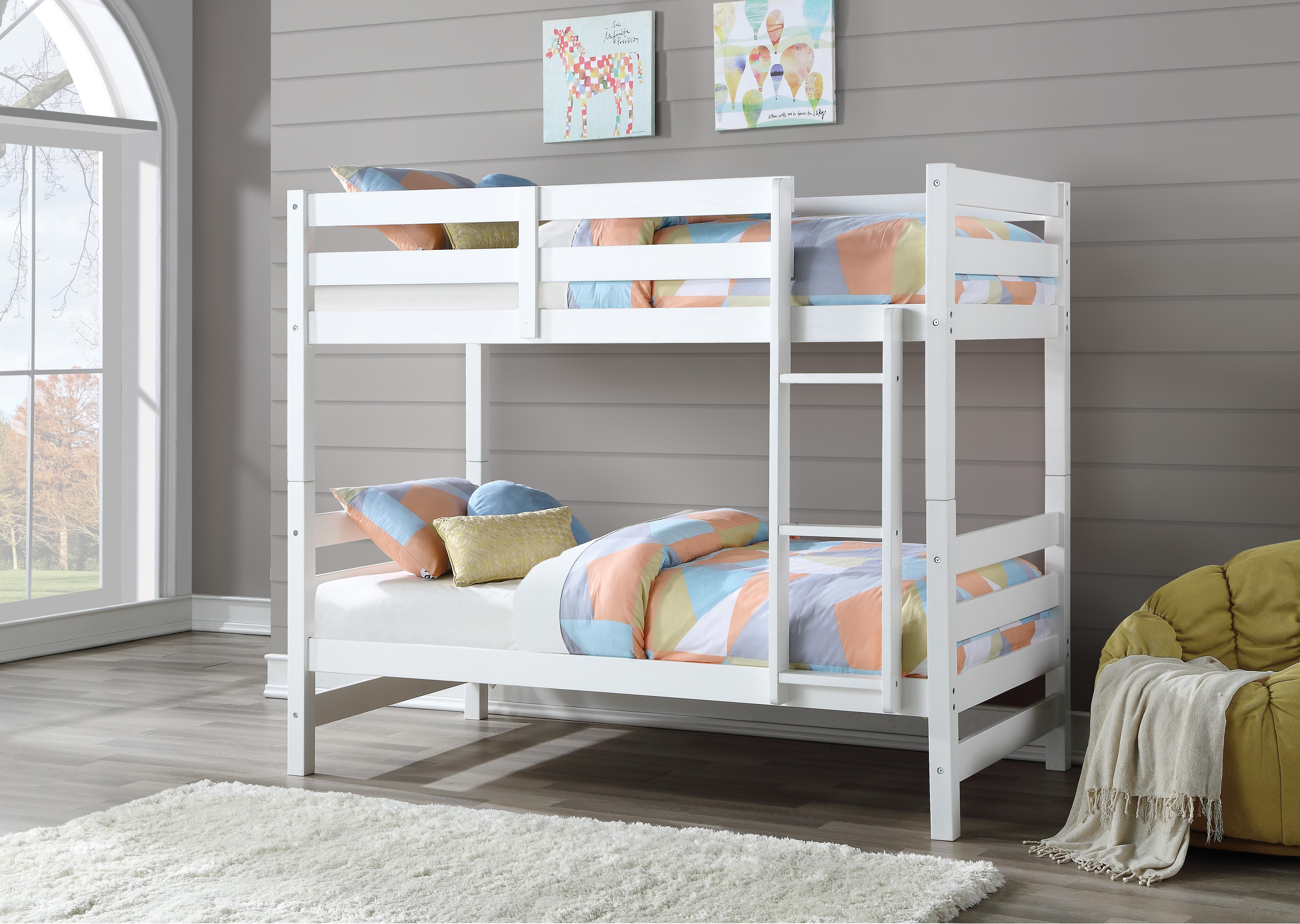 Ronnie White Bunk Bed (Twin/Twin) - Luxury Home Furniture (MI)