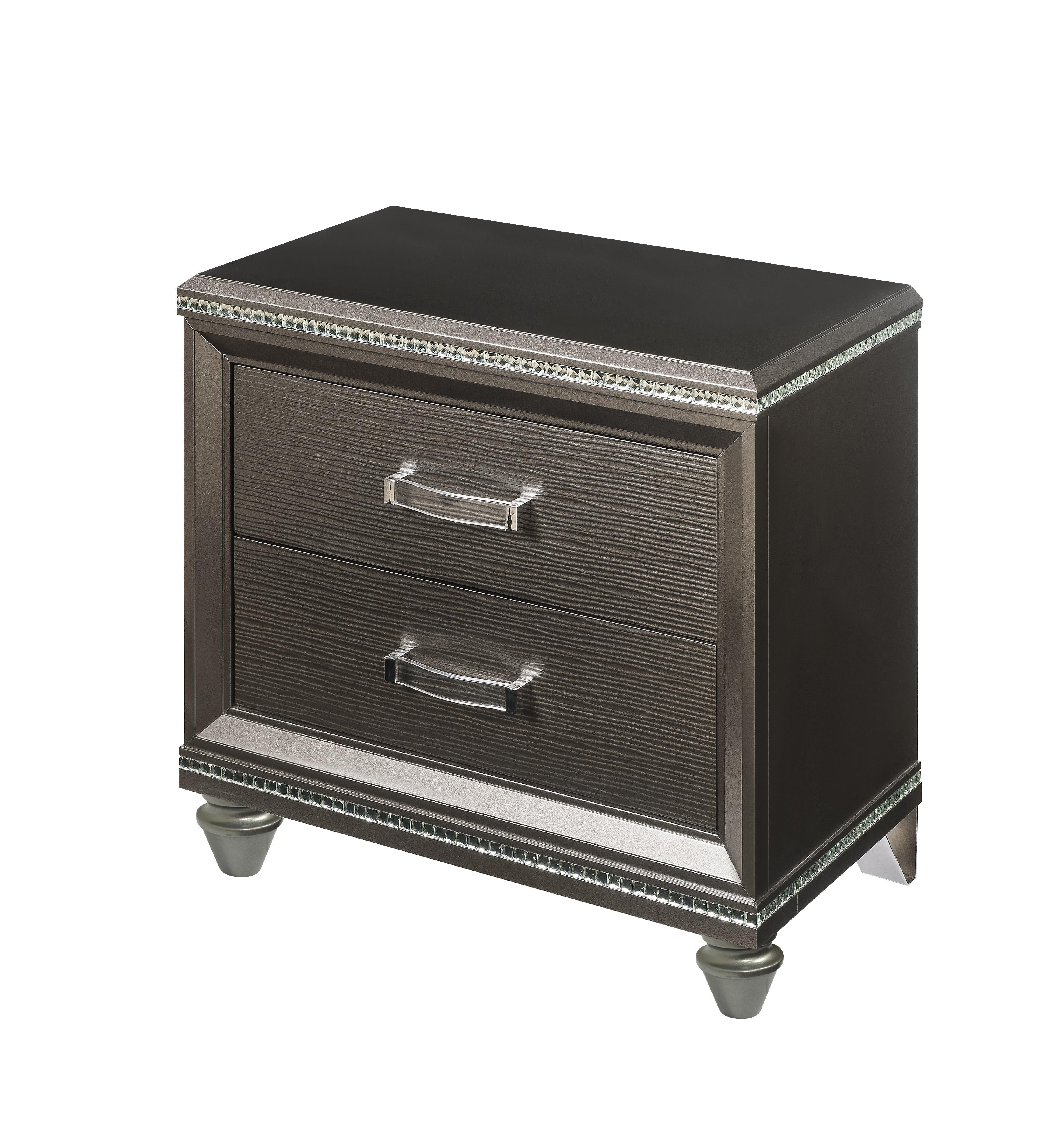 Sadie Dark Champagne Nightstand - Luxury Home Furniture (MI)
