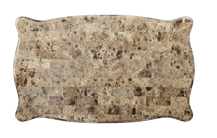 Shalisa Marble & Walnut Coffee Table - Luxury Home Furniture (MI)