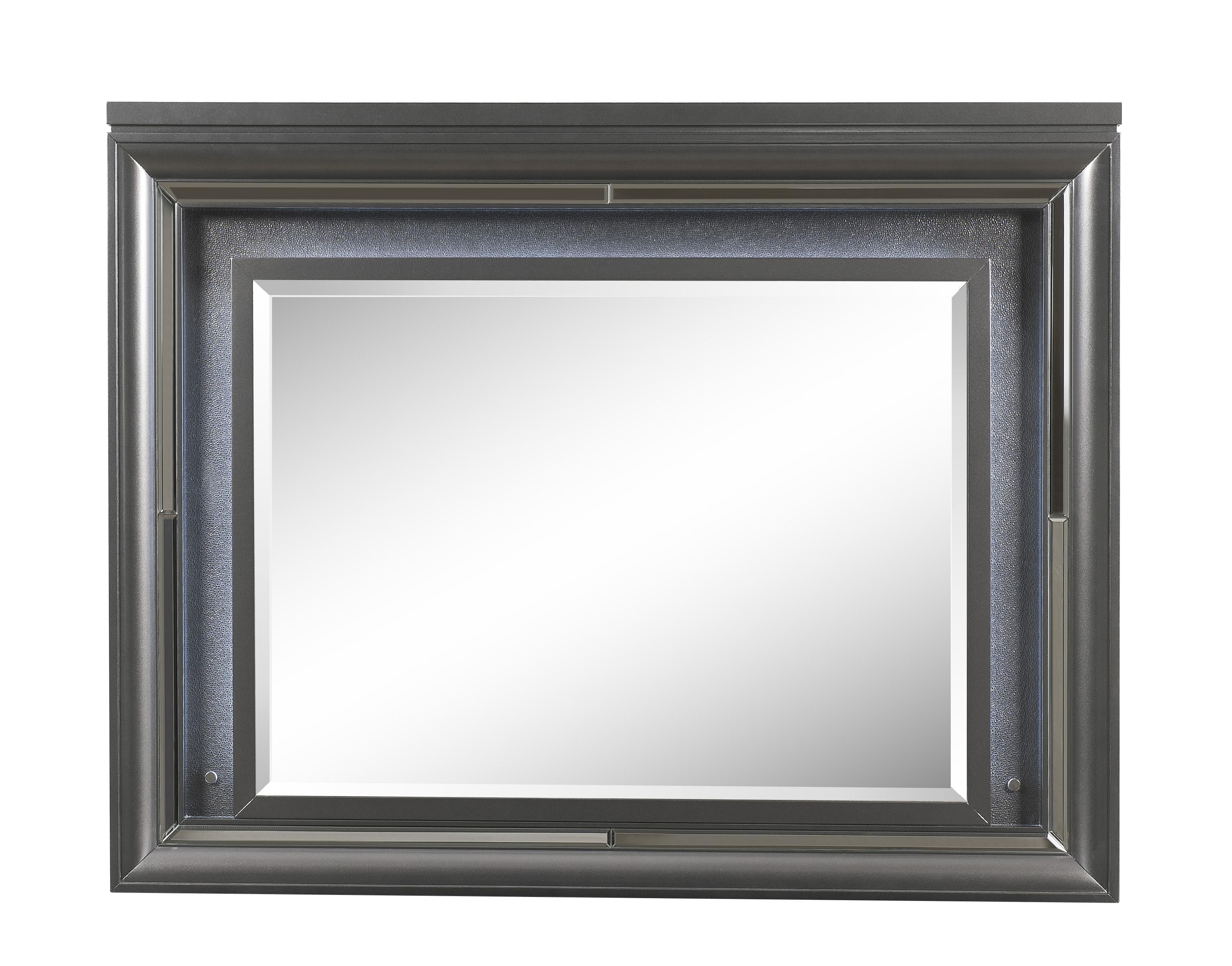 Sawyer Metallic Gray Mirror (LED) - Luxury Home Furniture (MI)