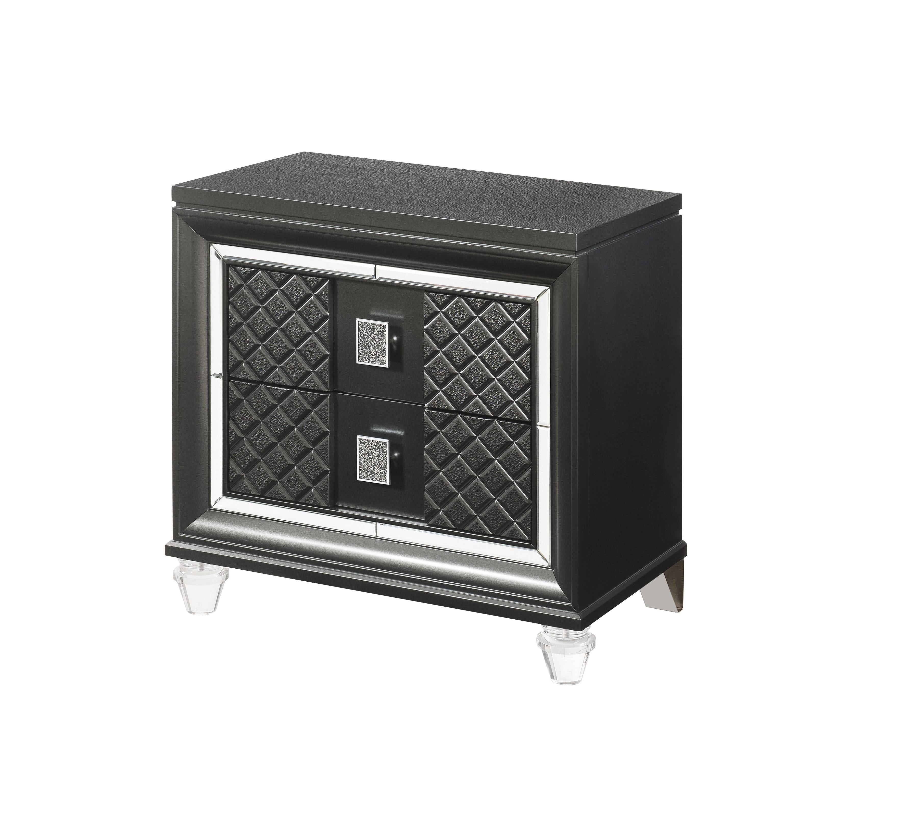 Sawyer Metallic Gray Nightstand - Luxury Home Furniture (MI)