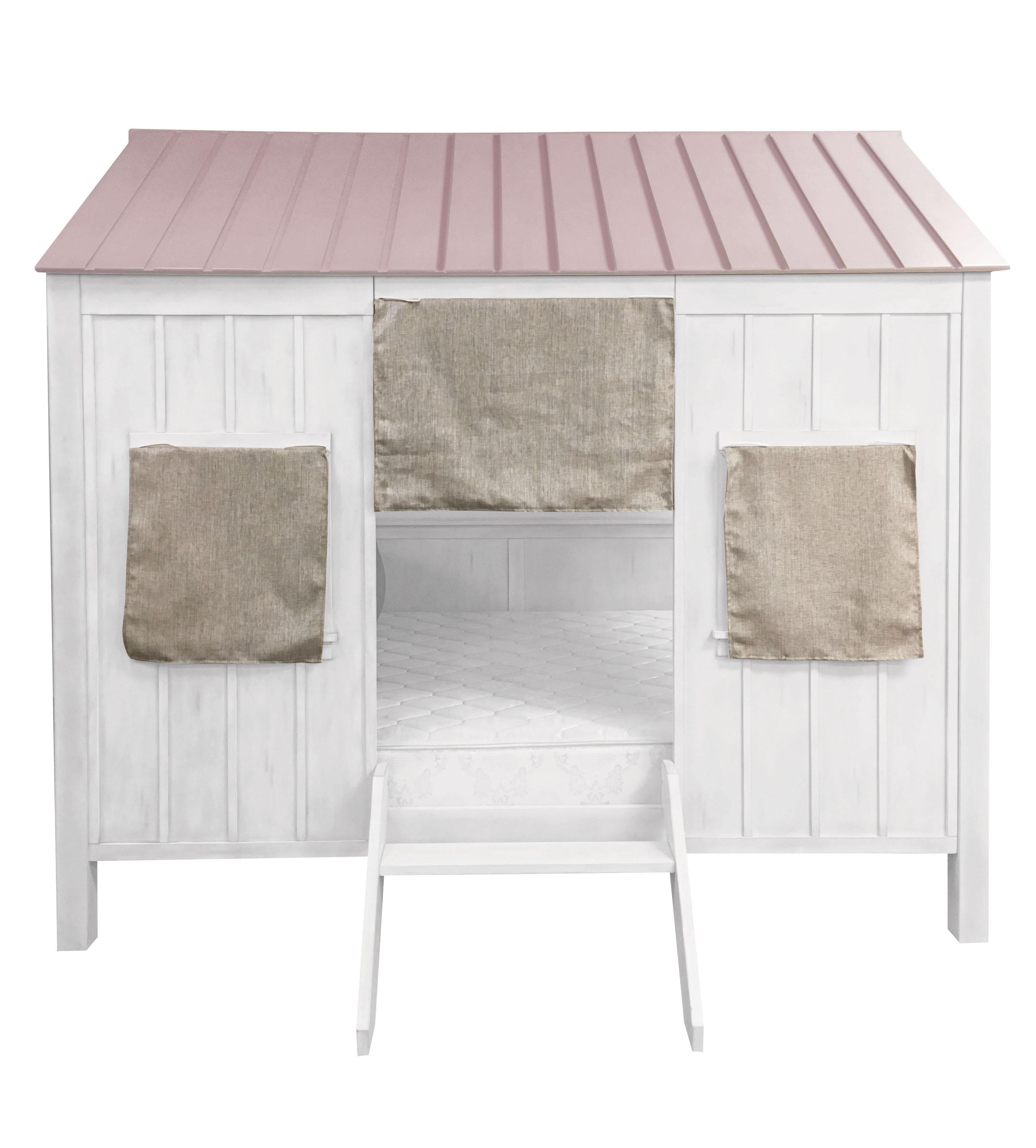 Spring Cottage White & Pink Full Bed - Luxury Home Furniture (MI)
