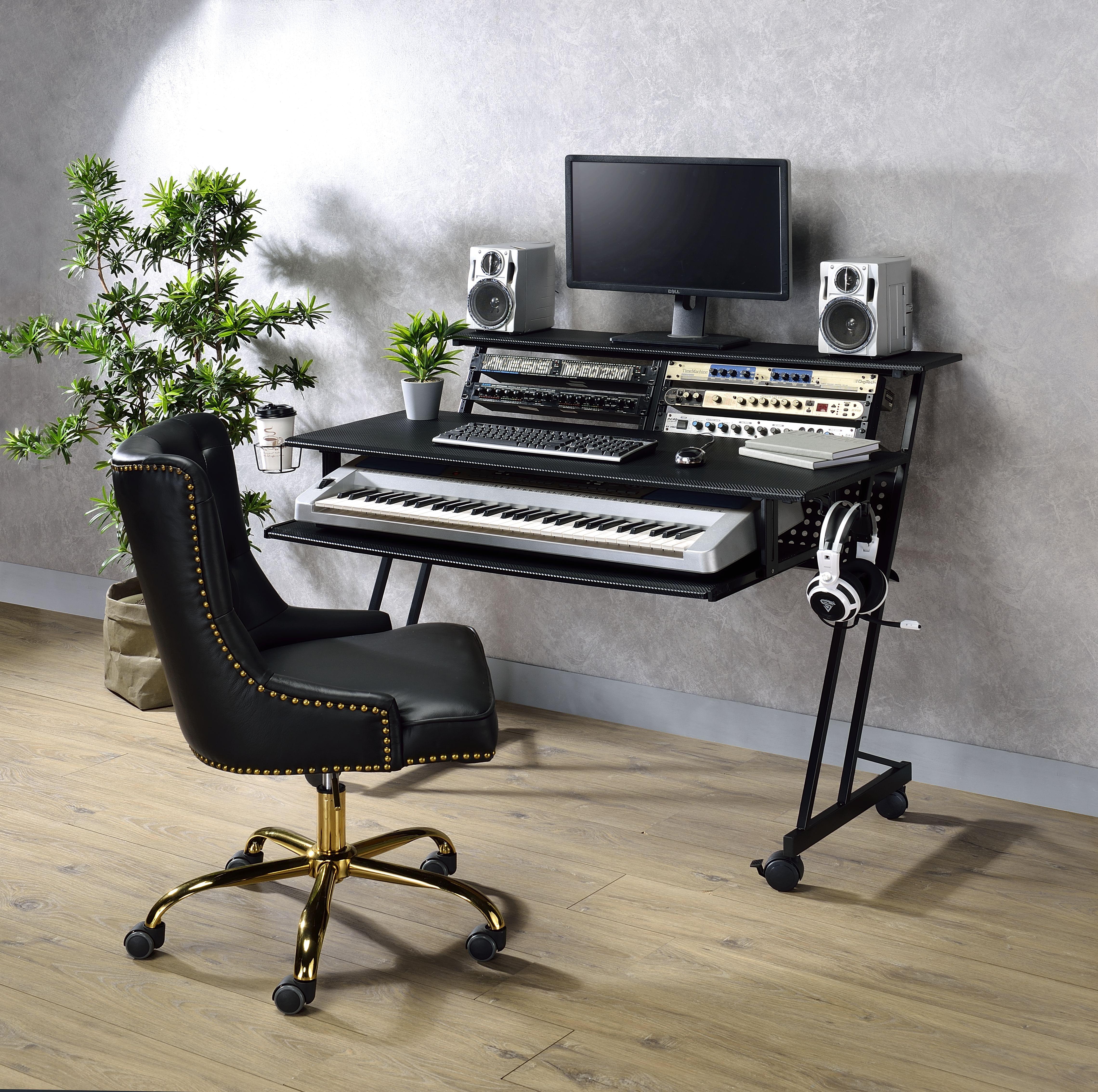 Suitor Black Computer Desk - Luxury Home Furniture (MI)