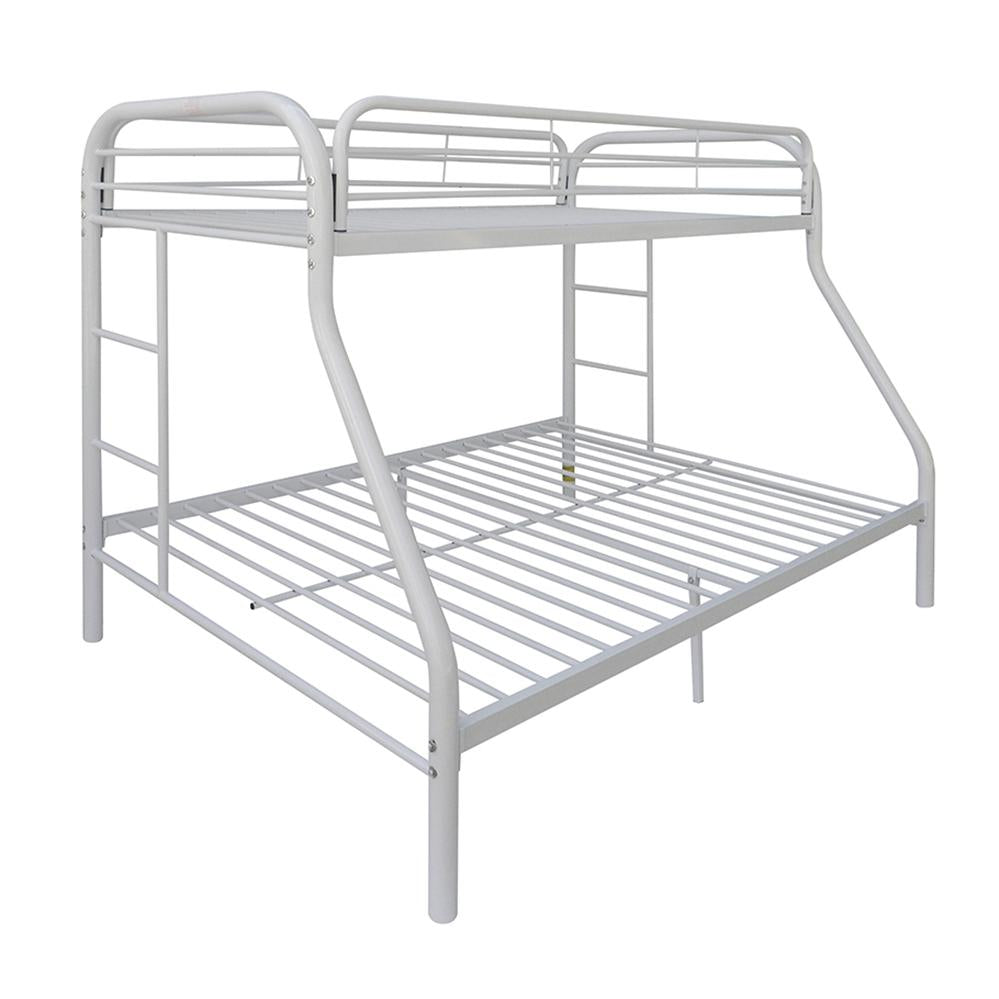 Tritan White Bunk Bed (Twin/Full) - Luxury Home Furniture (MI)