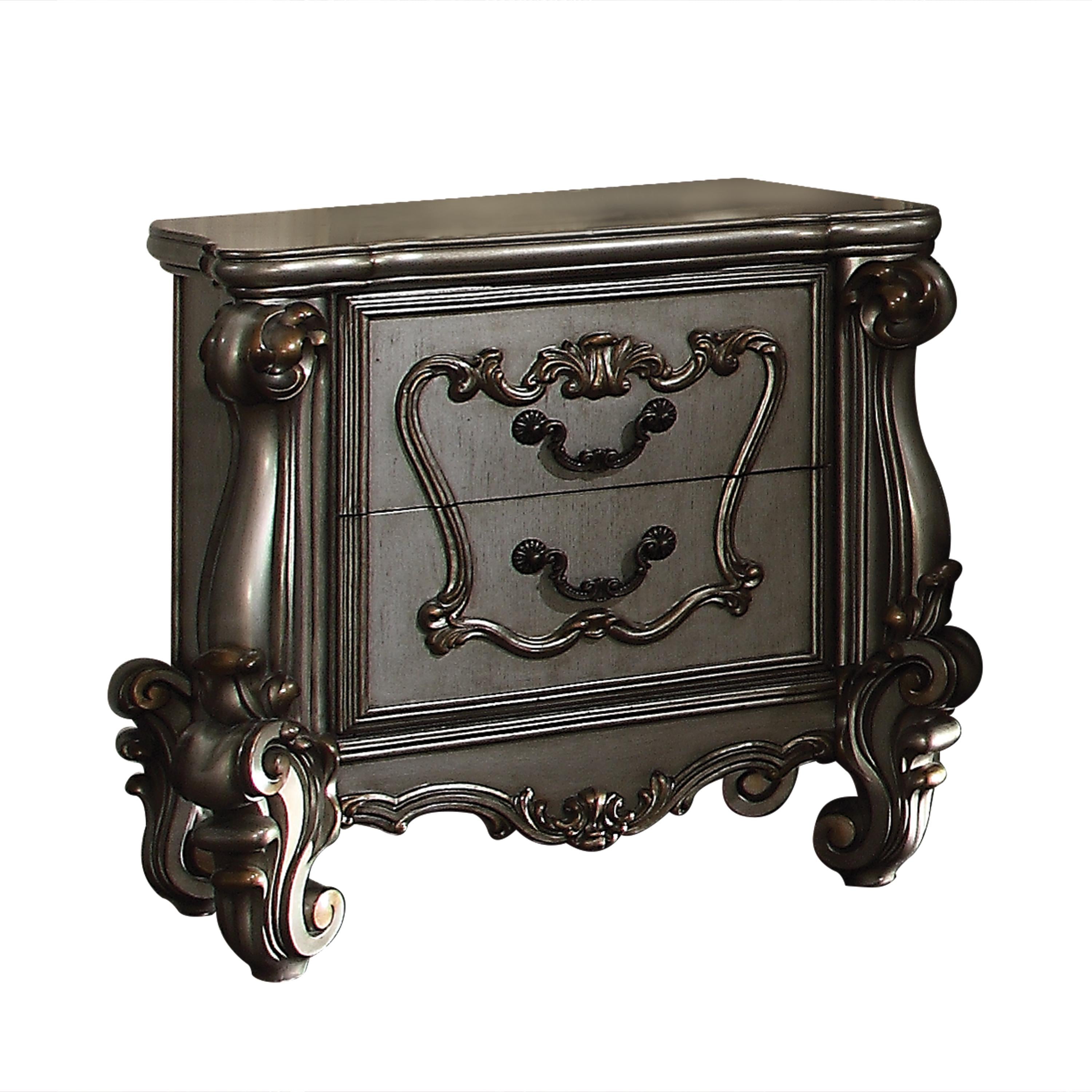 Versailles Antique Platinum Nightstand - Luxury Home Furniture (MI)