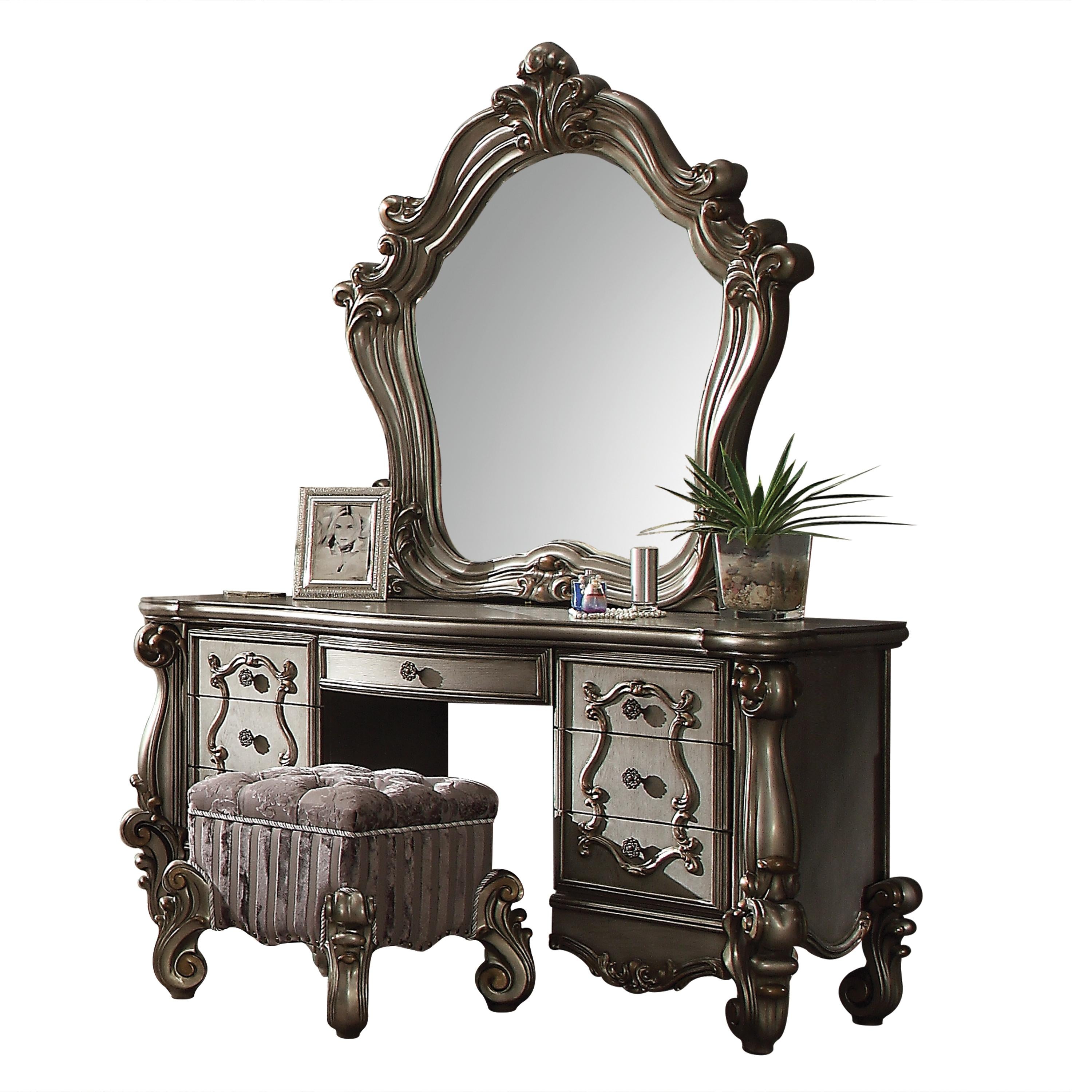 Versailles Antique Platinum Mirror - Luxury Home Furniture (MI)