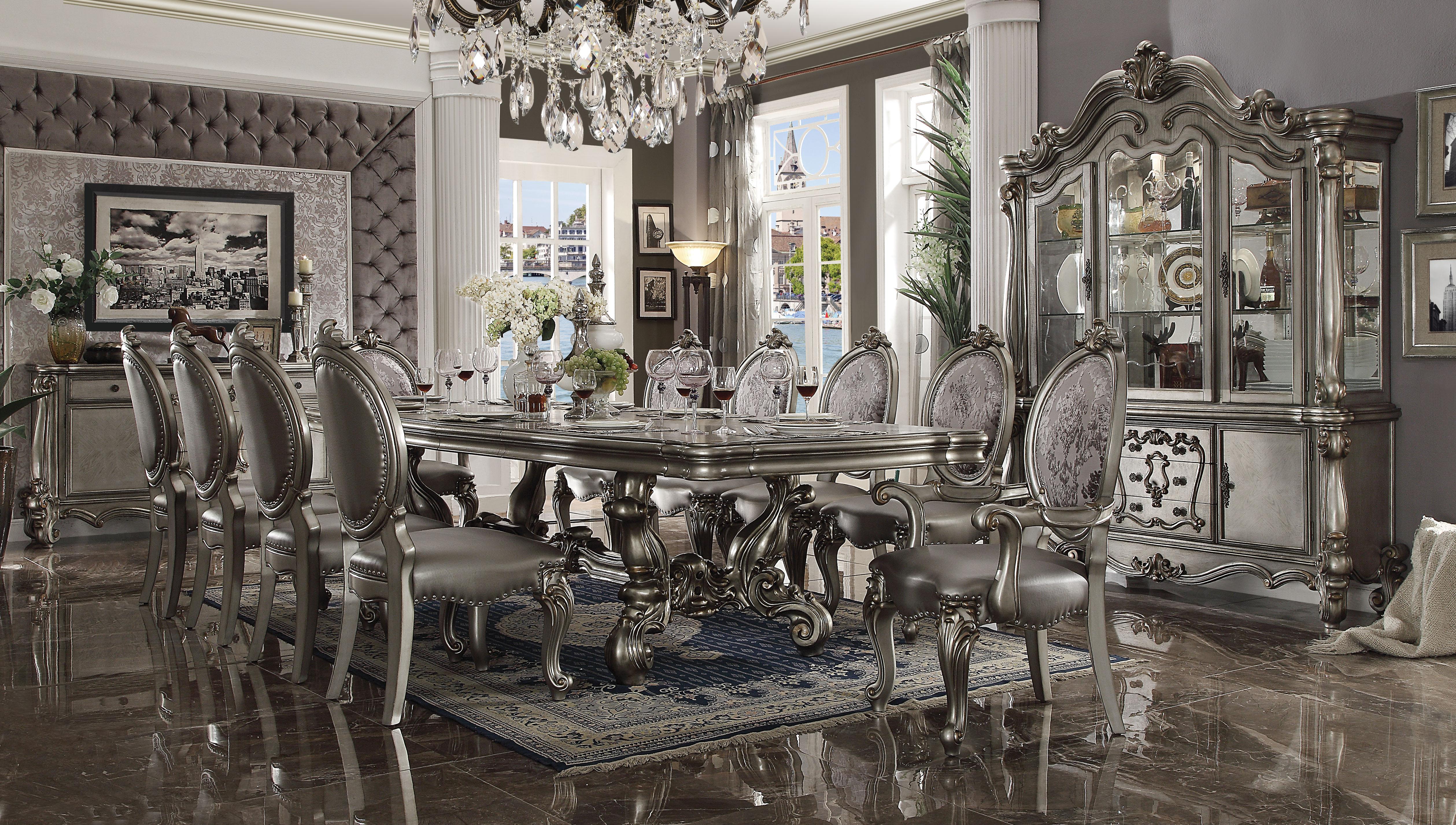 Versailles Antique Platinum Dining Table - Luxury Home Furniture (MI)