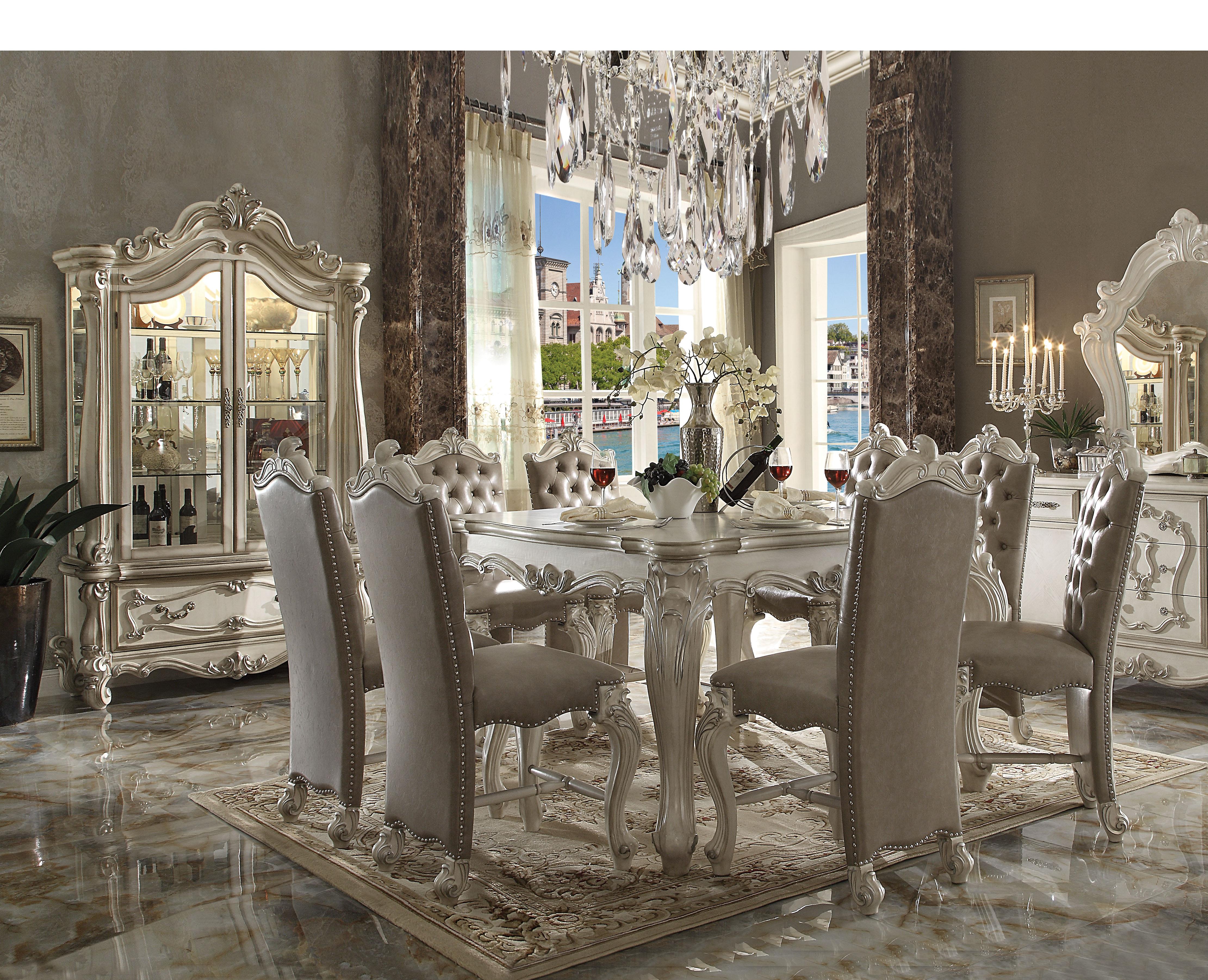 Versailles Bone White Counter Height Table - Luxury Home Furniture (MI)