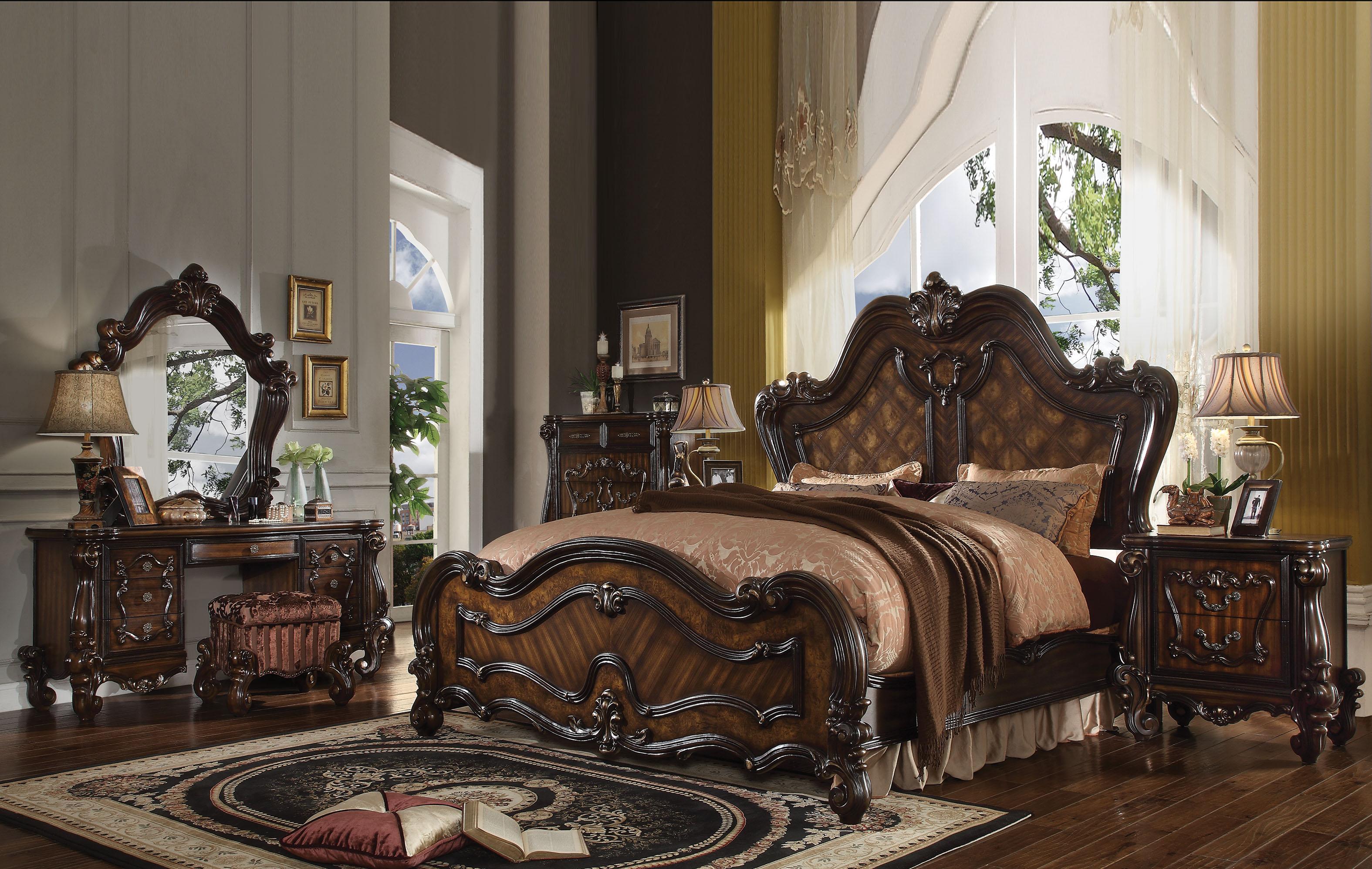Versailles Cherry Oak Queen Bed - Luxury Home Furniture (MI)