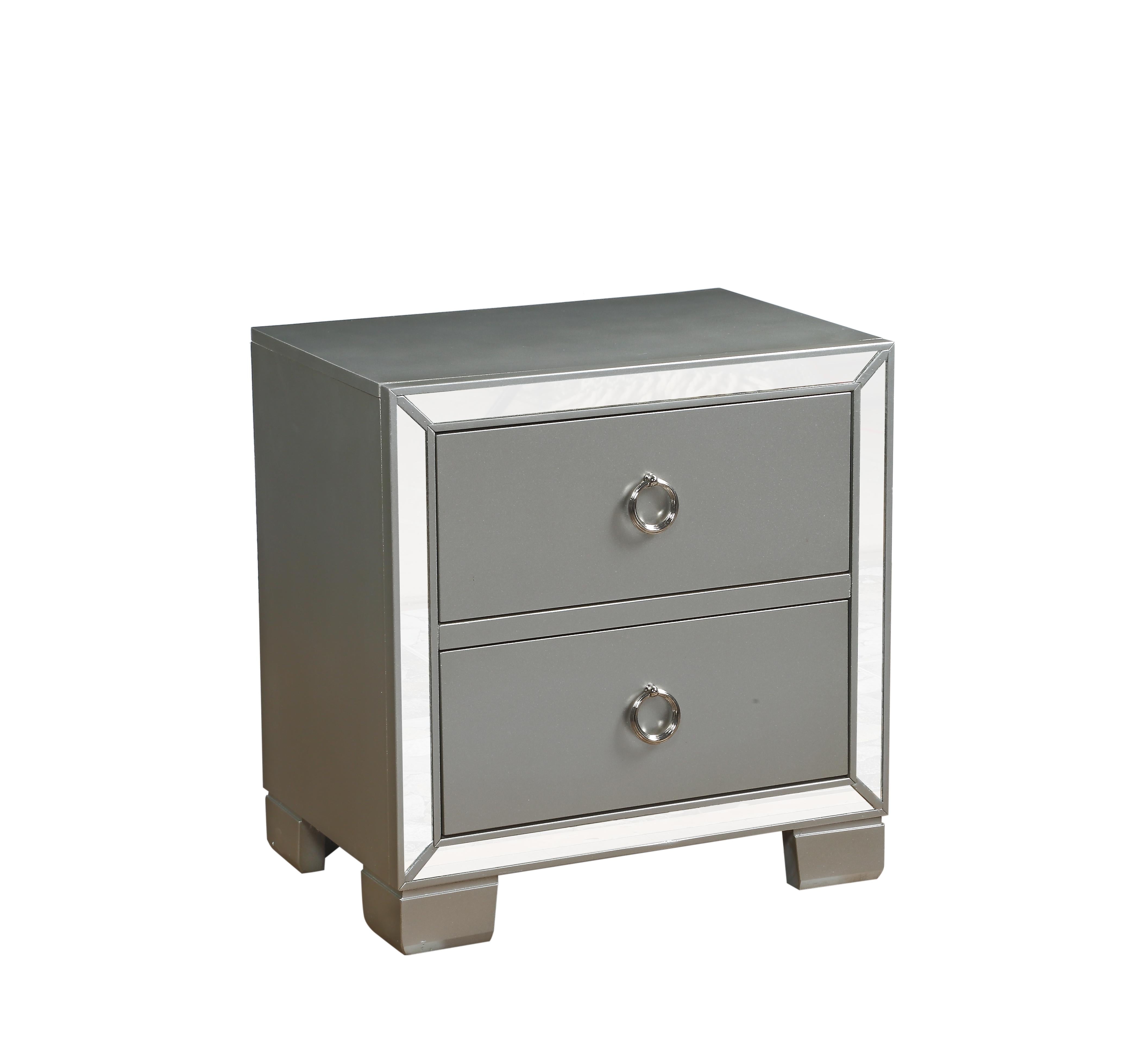 Voeville II Platinum Nightstand - Luxury Home Furniture (MI)
